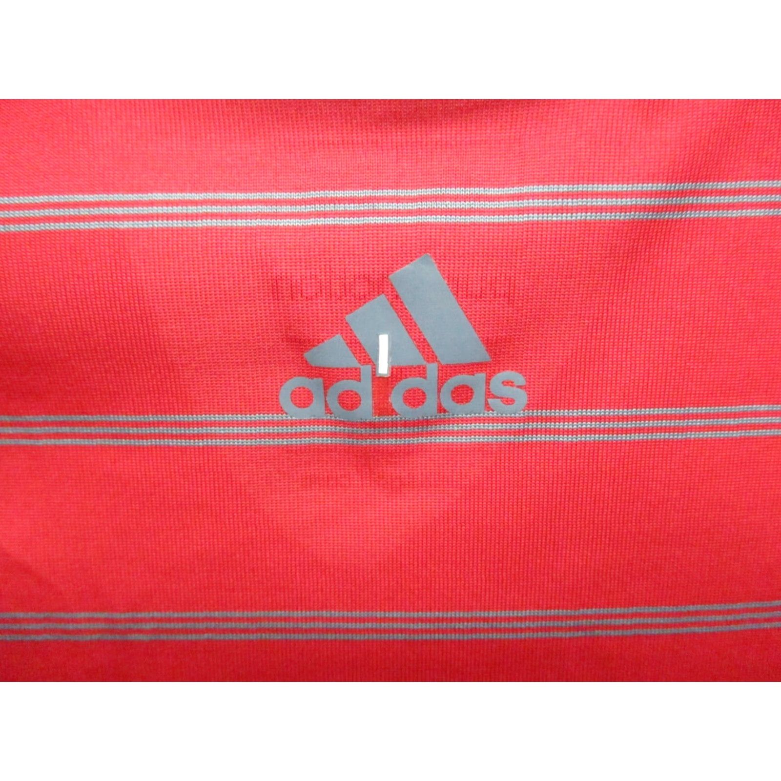 Adidas Adidas Polo Shirt Mens Medium Puremotion Cool Max Red Gray Stripe Polo Shirt Size US M / EU 48-50 / 2 - 4 Thumbnail