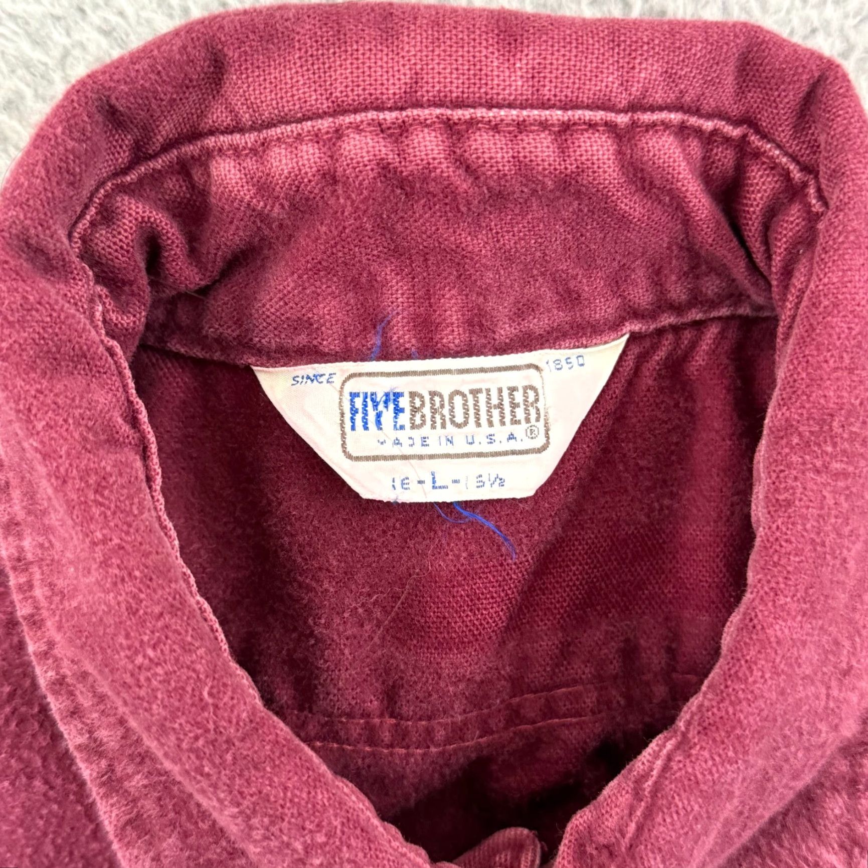 Vintage VINTAGE Five Brother Shirt Mens L Red Long Sleeve 90s Chamois Button Pockets Size US L / EU 52-54 / 3 - 7 Thumbnail