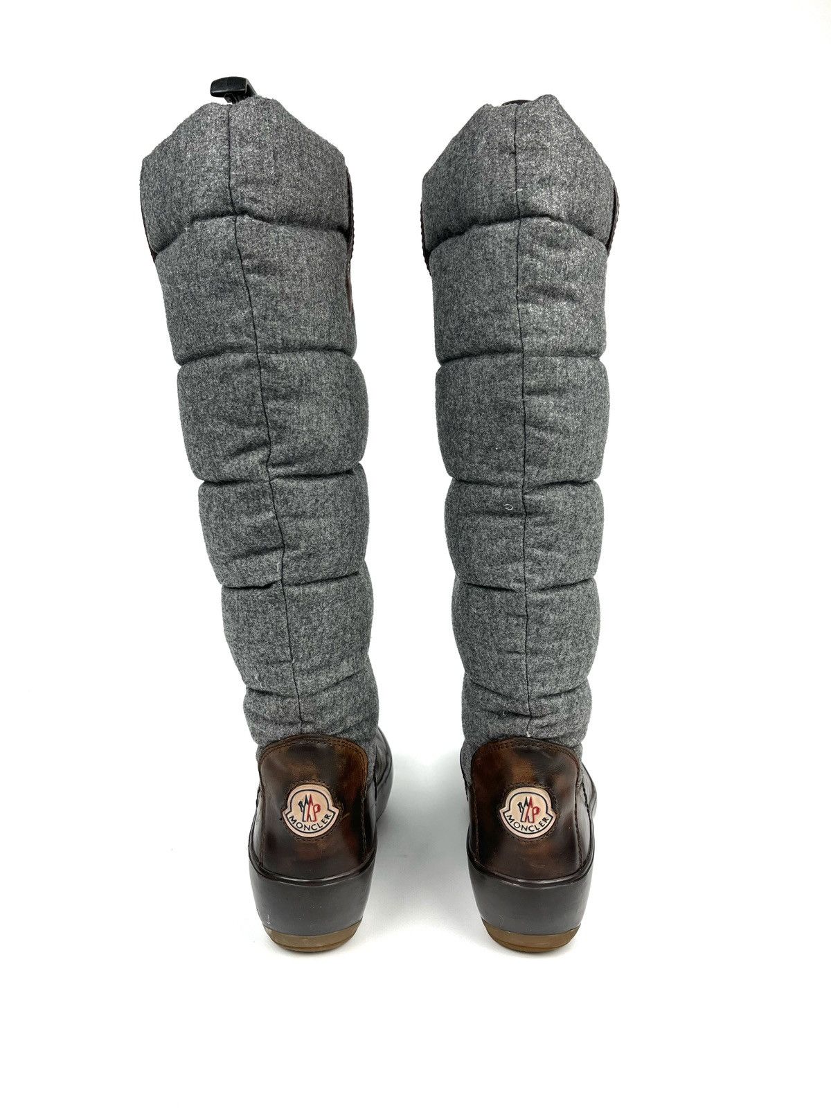 Moncler Moncler women puffer winter wedge boots high shoes Size US 7 / IT 37 - 4 Thumbnail