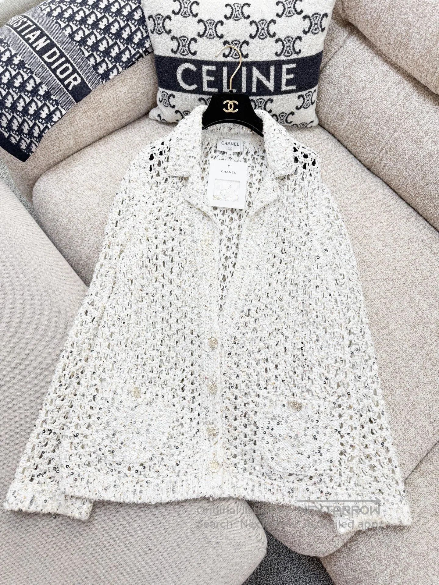 Chanel Chanel 23C Sequin Diamond Button Cardigan. Size S / US 4 / IT 40 - 2 Thumbnail