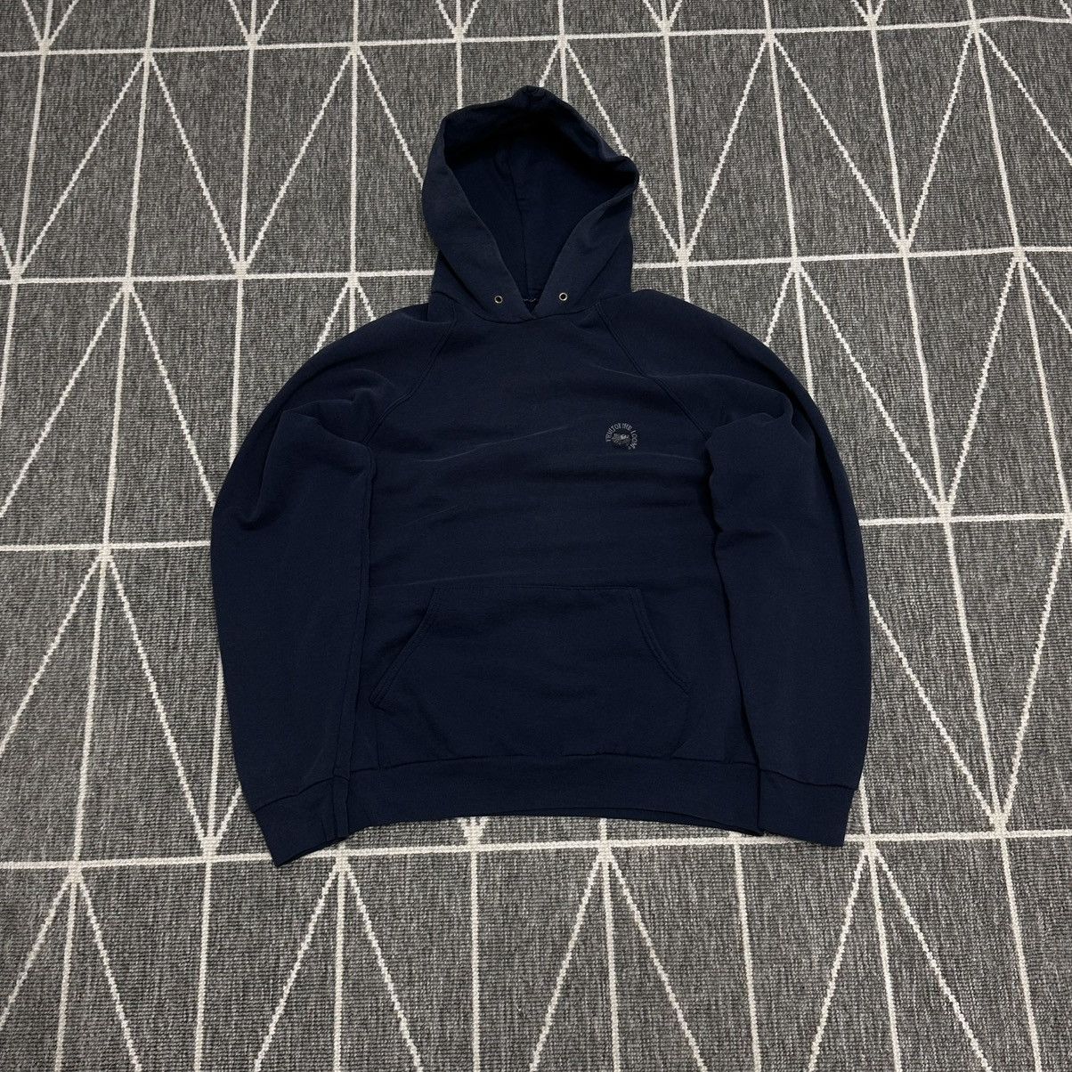 Fruit Of The Loom × Vintage vintage navy blanc hoodie fotl 90s Size US M / EU 48-50 / 2 - 1 Thumbnail