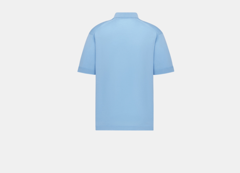 Dior o1w1db11225 493M80 Polo Shirt in Blue Size US M / EU 48-50 / 2 - 2 Thumbnail