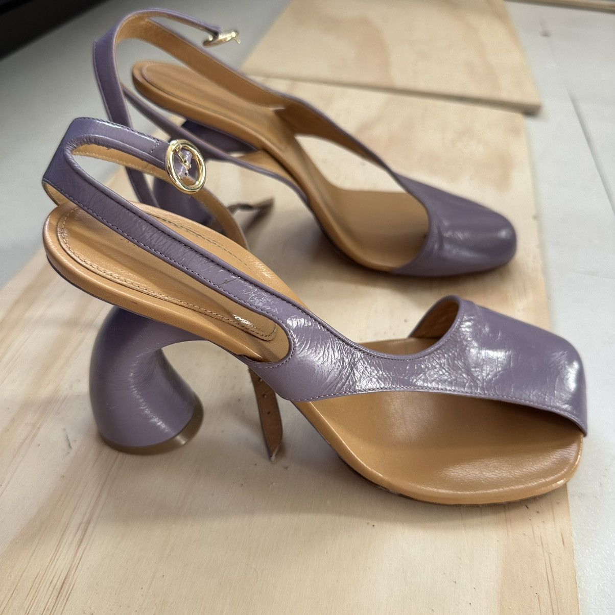 Dries Van Noten Dries Van Noten cutout leather heels Size US 8 / IT 38 - 1 Thumbnail