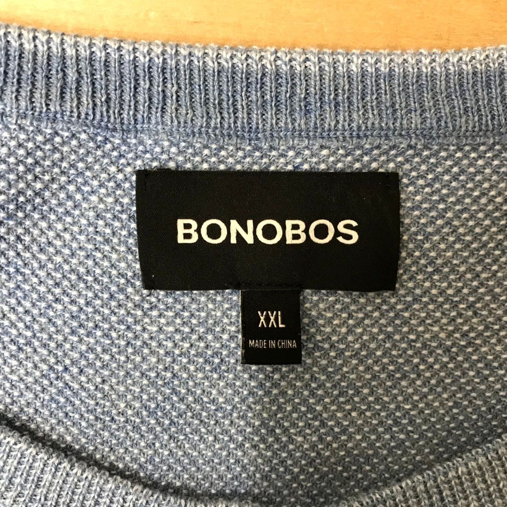 Bonobos BONOBOS Mens Blue Textured Long Sleeve Henley Shirt XXL Size US XXL / EU 58 / 5 - 7 Thumbnail