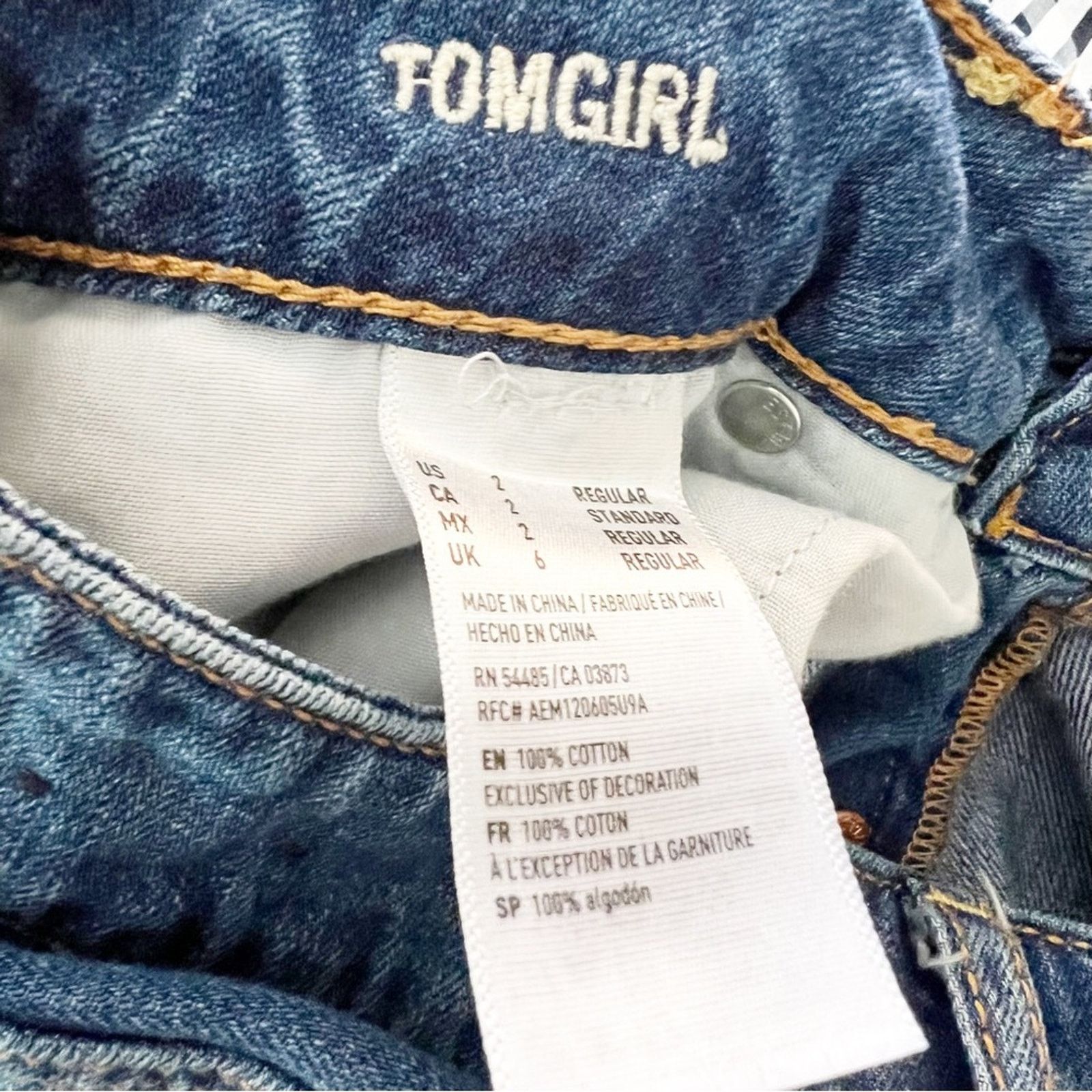 American Eagle Outfitters AEO Button-fly Distressed Patchwork Skinny Jeans Women 2 Size 26" / US 2 / IT 38 - 6 Thumbnail