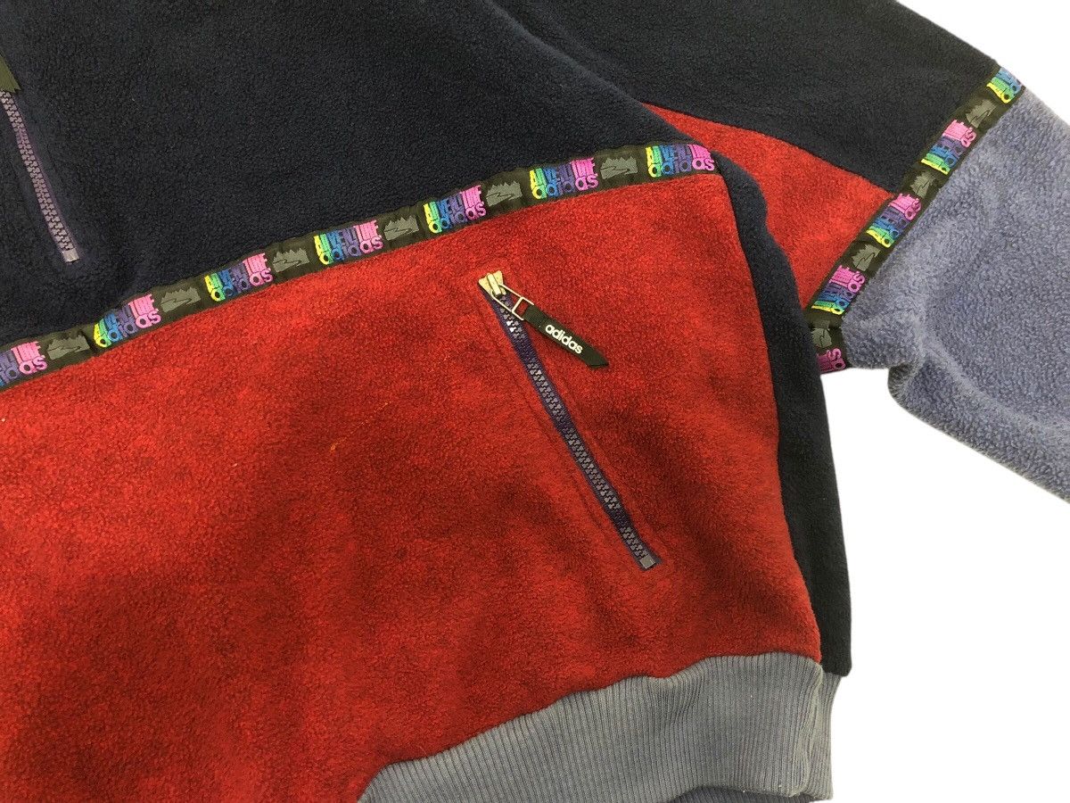 Adidas × Polartec × Vintage RARE 🔥 ADIDAS ADVENTURE FLEECE PULLOVER TRICOLOUR HALF ZIP Size US L / EU 52-54 / 3 - 8 Thumbnail