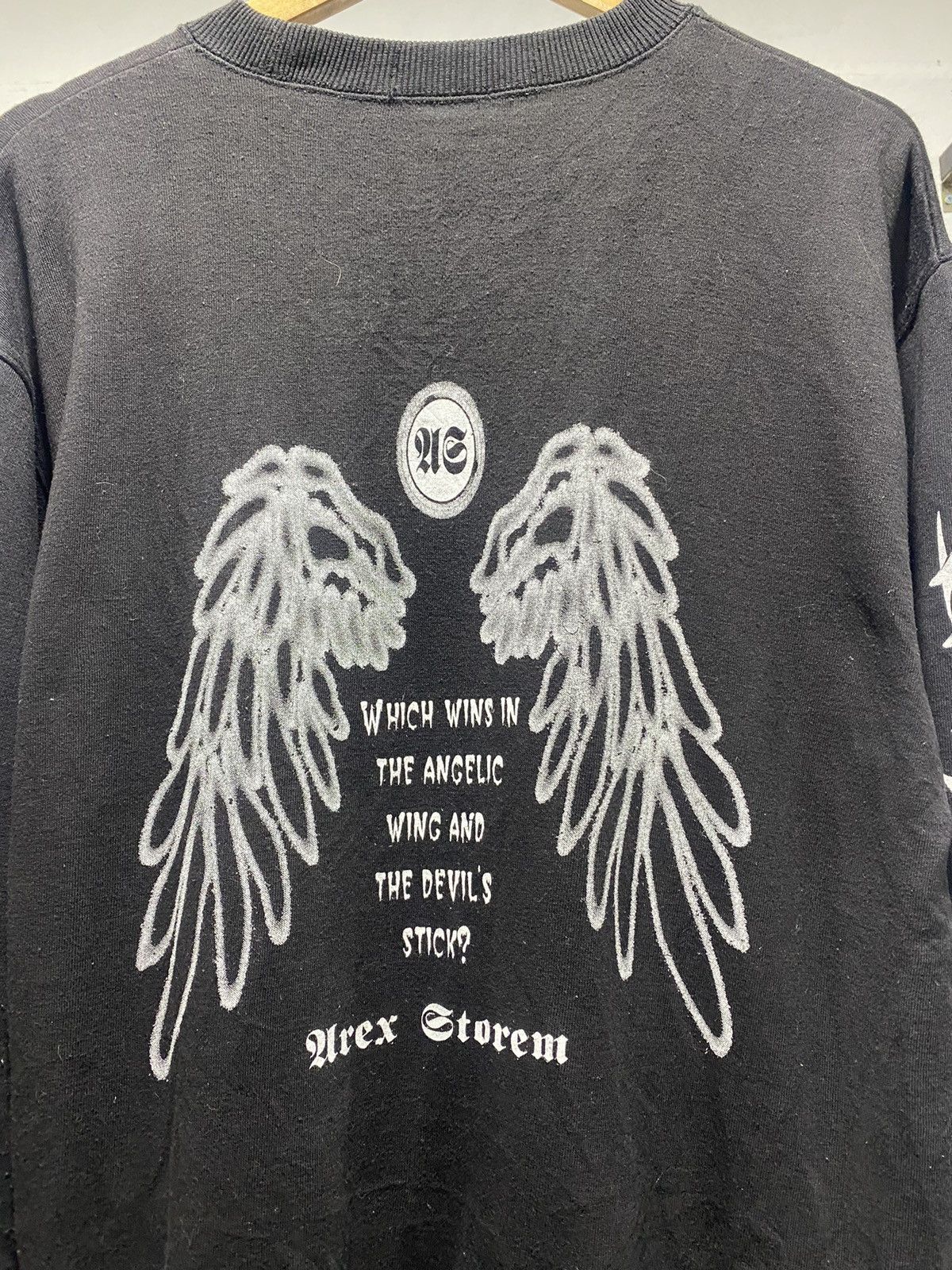 If Six Was Nine × Japanese Brand × Le Grande Bleu (L.G.B.) Sick☠️Urex Storem Poem Punk Sweater Grunge Lgb Hysteric Flame Size US L / EU 52-54 / 3 - 4 Thumbnail