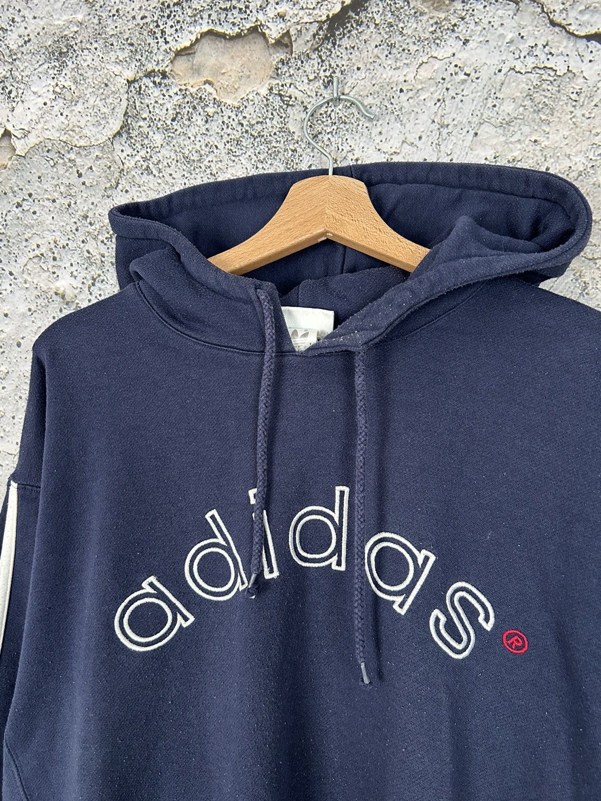 Adidas Vintage Adidas 90s Spellout Baggy Hoodie Sportswear Hype Size US S / EU 44-46 / 1 - 3 Thumbnail