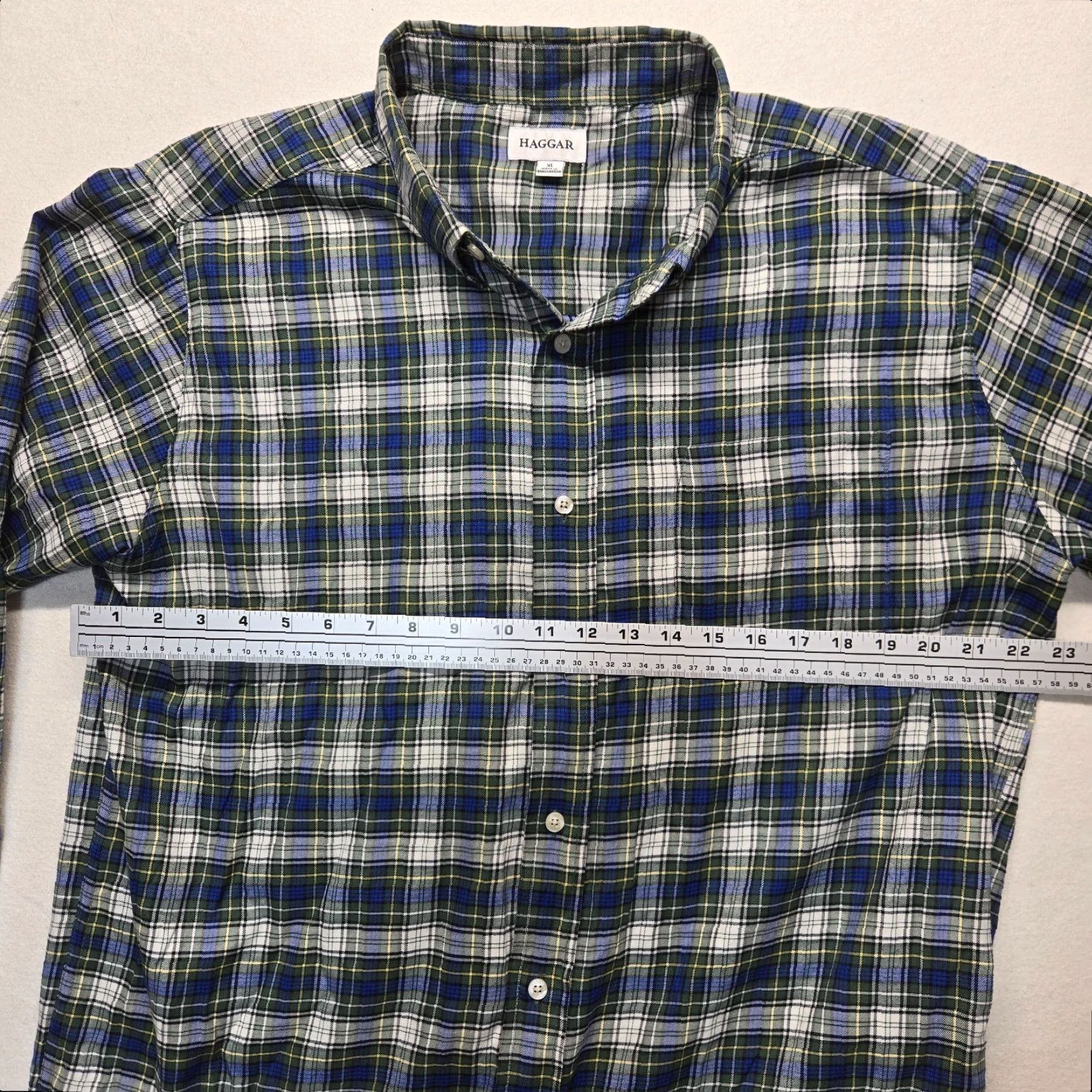 Haggar Haggar Shirt Button-Down Plaid Long Sleeve Multicolor 100% Cotton XL Mens Size US XL / EU 56 / 4 - 4 Thumbnail
