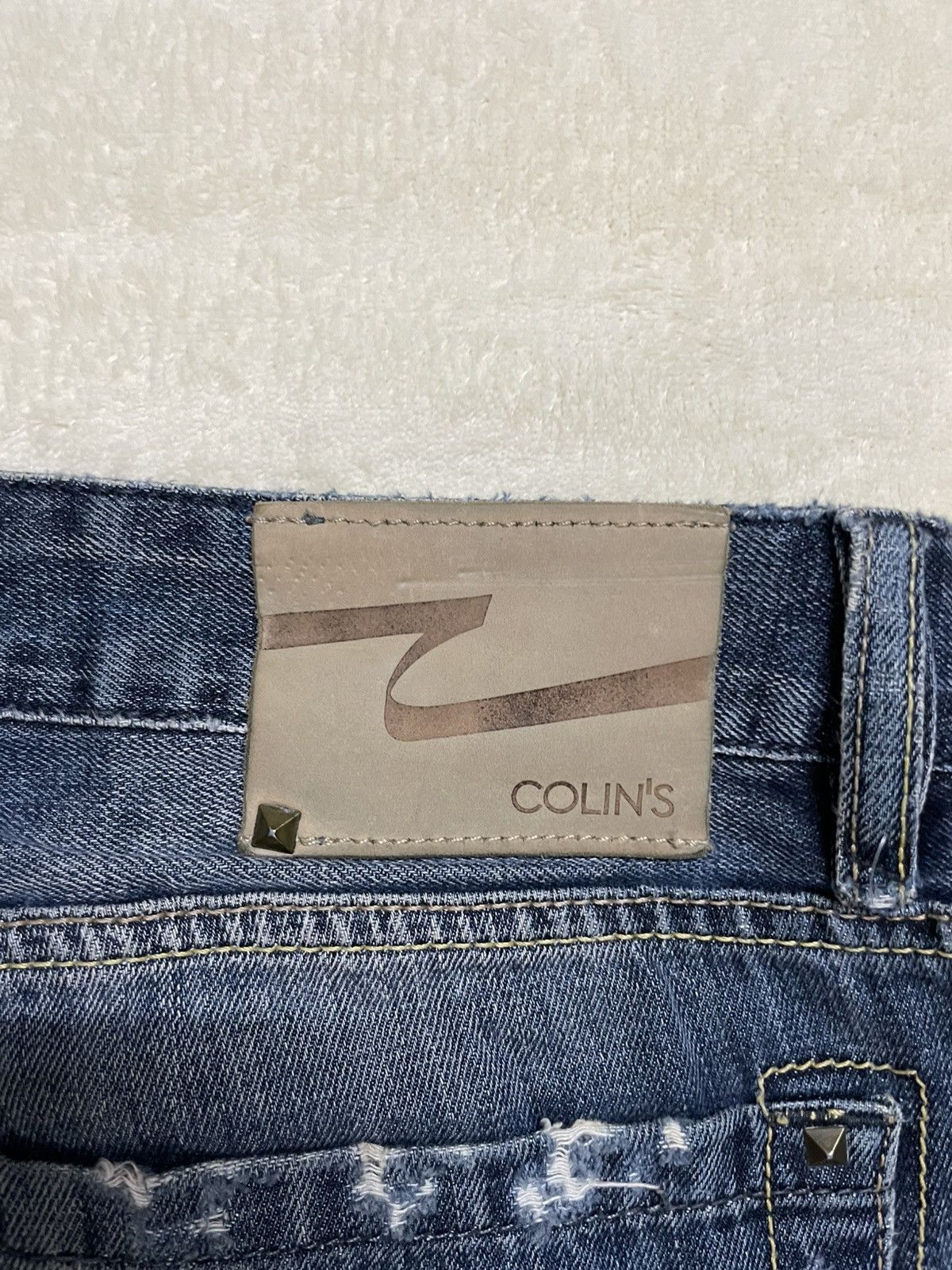 Japanese Brand Vintage Colin’s Distress Ripped Denim Jeans Size US 33 - 18 Thumbnail