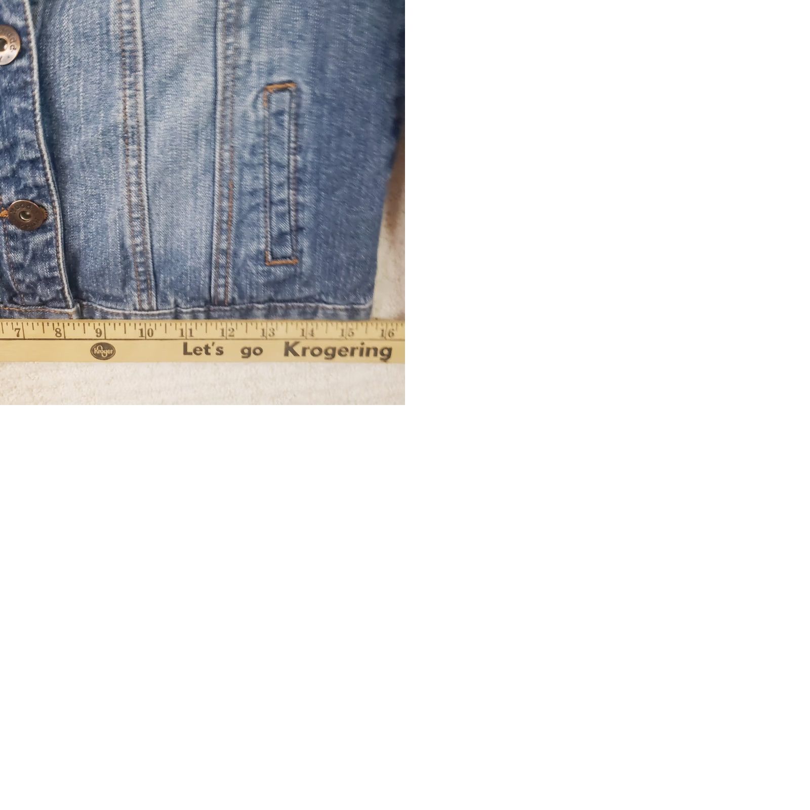 Denime Mudd Womens Denim Jacket Juniors Light Blue Wash Button Down Distressed SMALL Jacket Women S Cotton Denim Solid Pockets Collared Buttons Vintage No Size S / US 4 / IT 40 - 10 Thumbnail