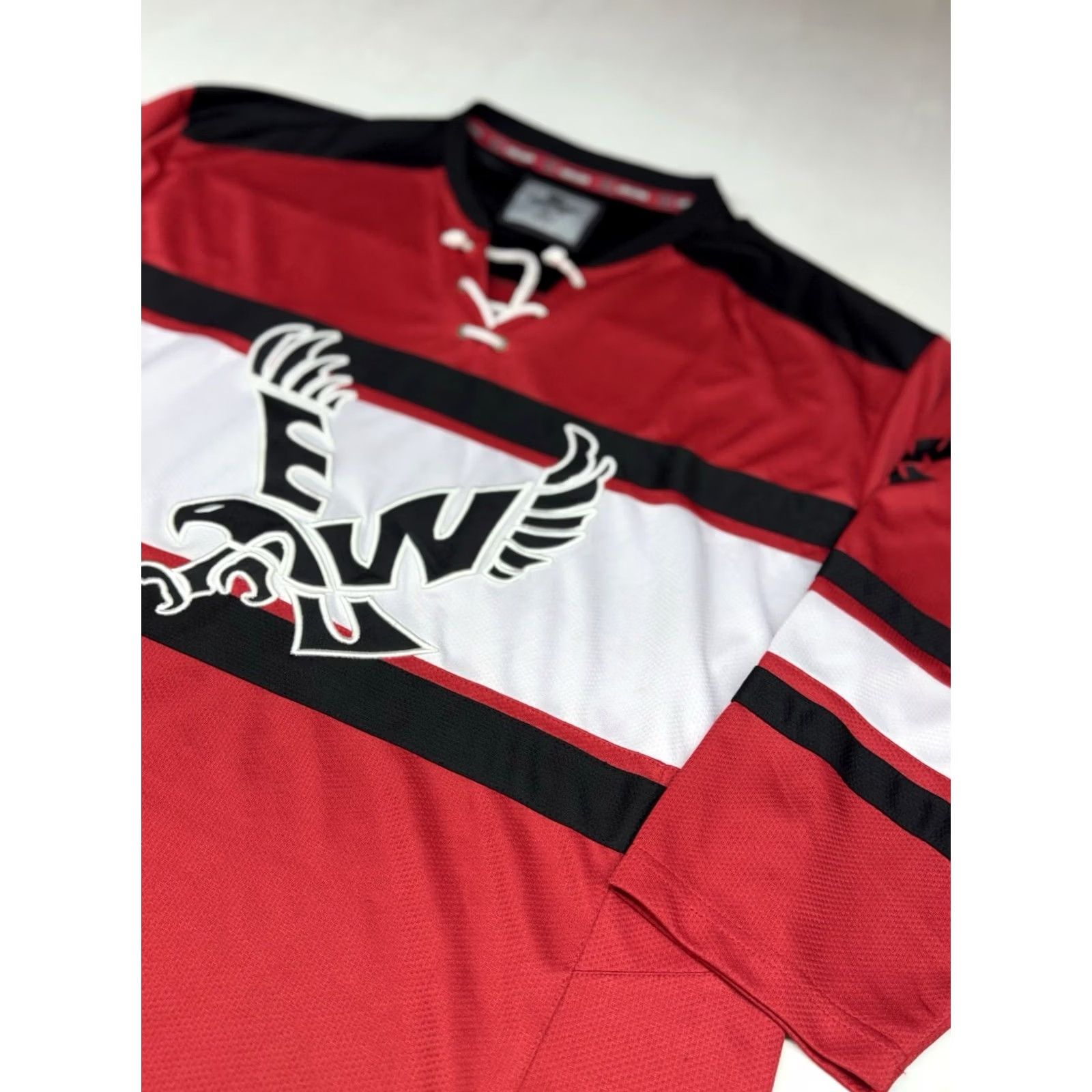Vintage Eastern Washington Eagles Colosseum Hockey Jersey Red XL Mens Size US XL / EU 56 / 4 - 2 Thumbnail