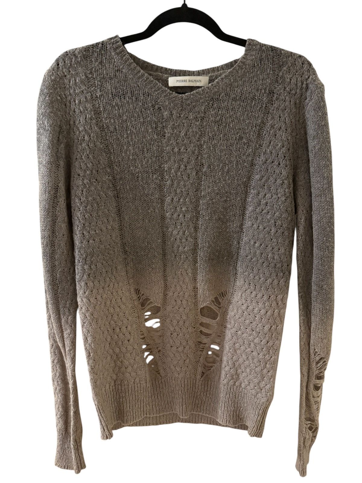 Balmain Men’s Distressed Sweater By Balmain Size US S / EU 44-46 / 1 - 1 Thumbnail