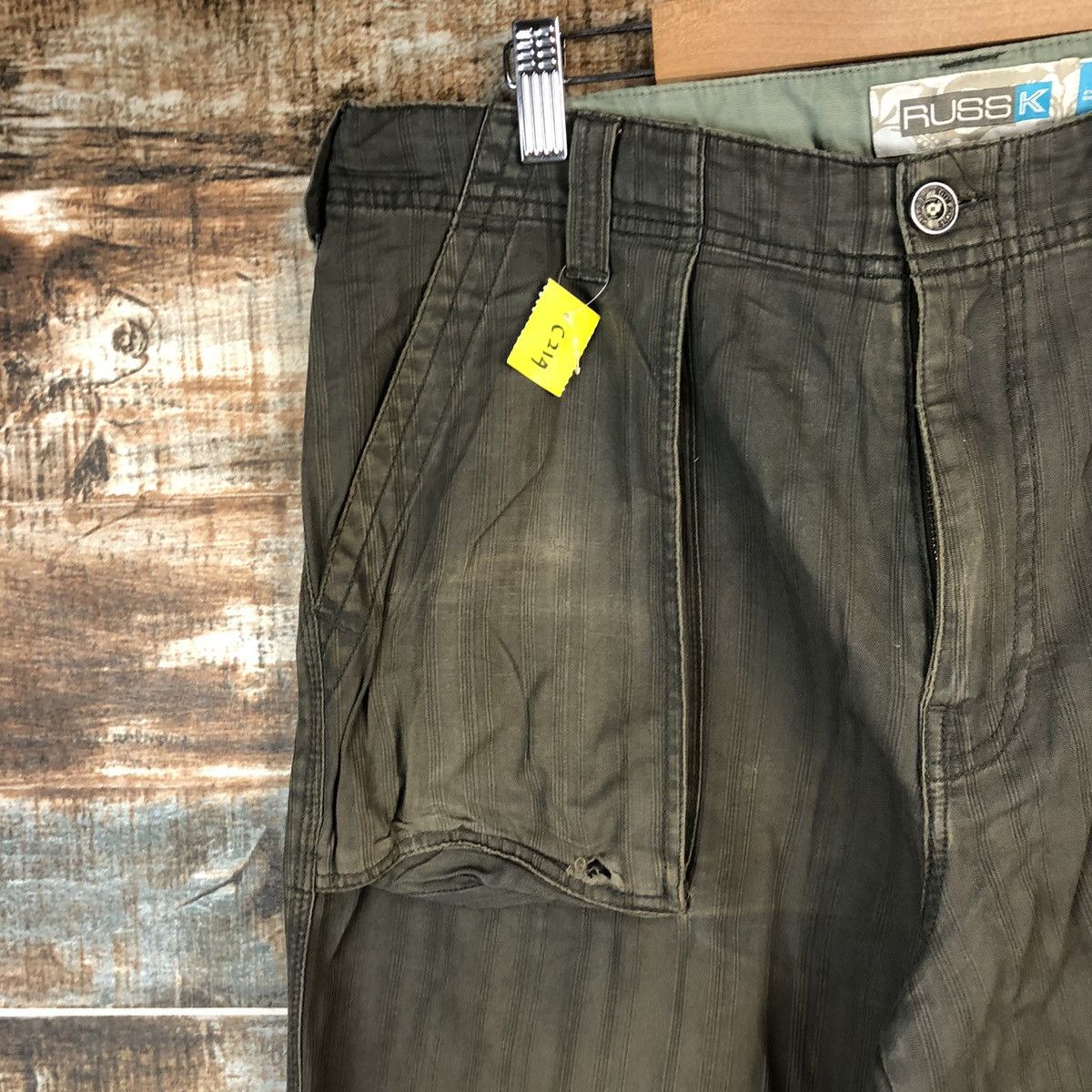 Japanese Brand DL Russ K Brown Cargo vintage Casual Pants #C214 Size US 33 - 7 Thumbnail