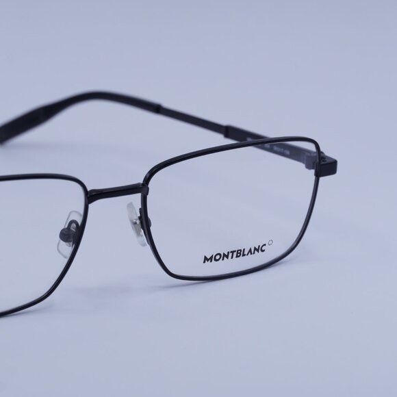 Montblanc Montblanc MB0029O 004 Eyeglasses Black 58mm Rectangle Frame Size ONE SIZE - 6 Thumbnail