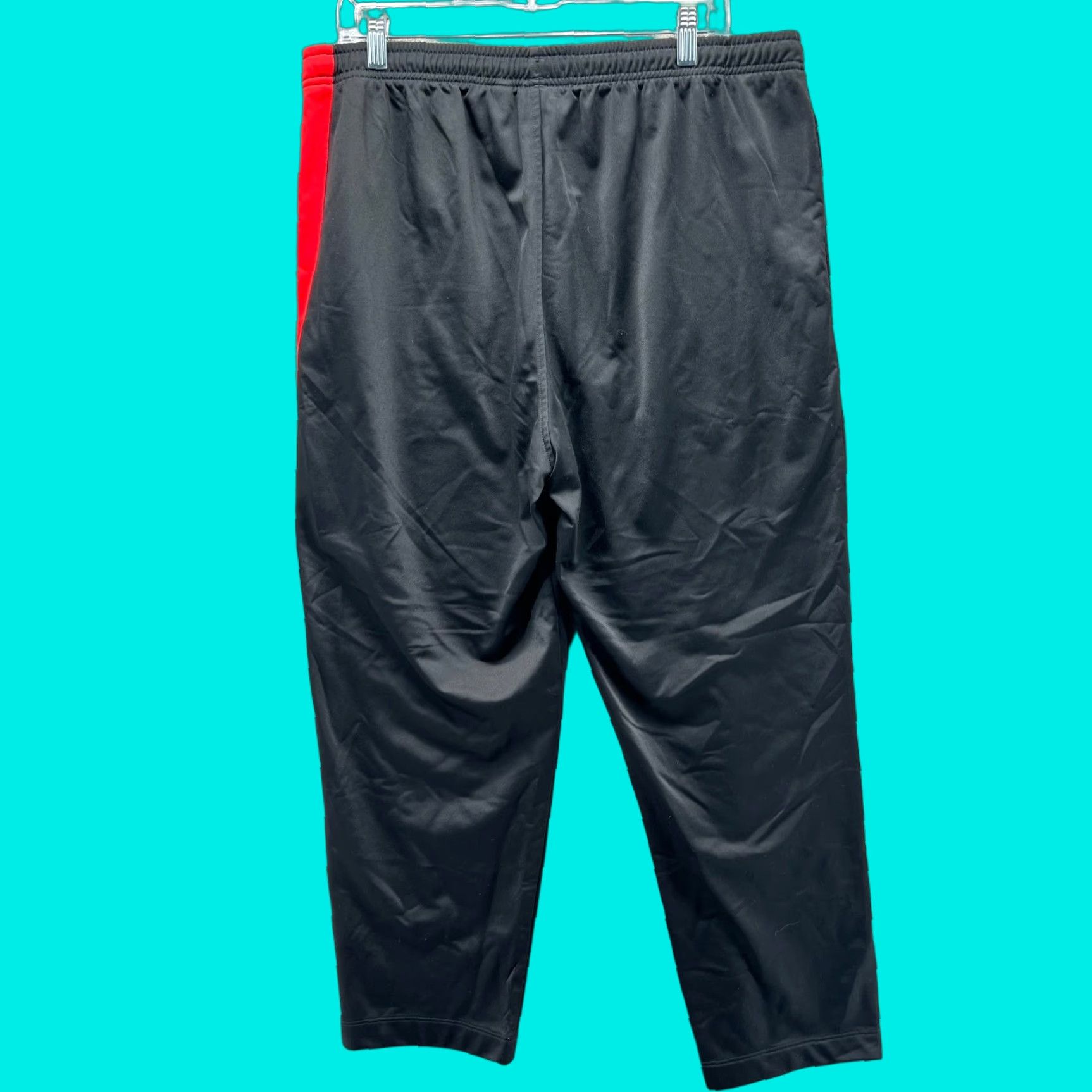Puma VINTAGE Puma Pants Mens XL Black Red Stripe Athletic Track Polyester Logo Size US 36 / EU 52 - 1 Thumbnail