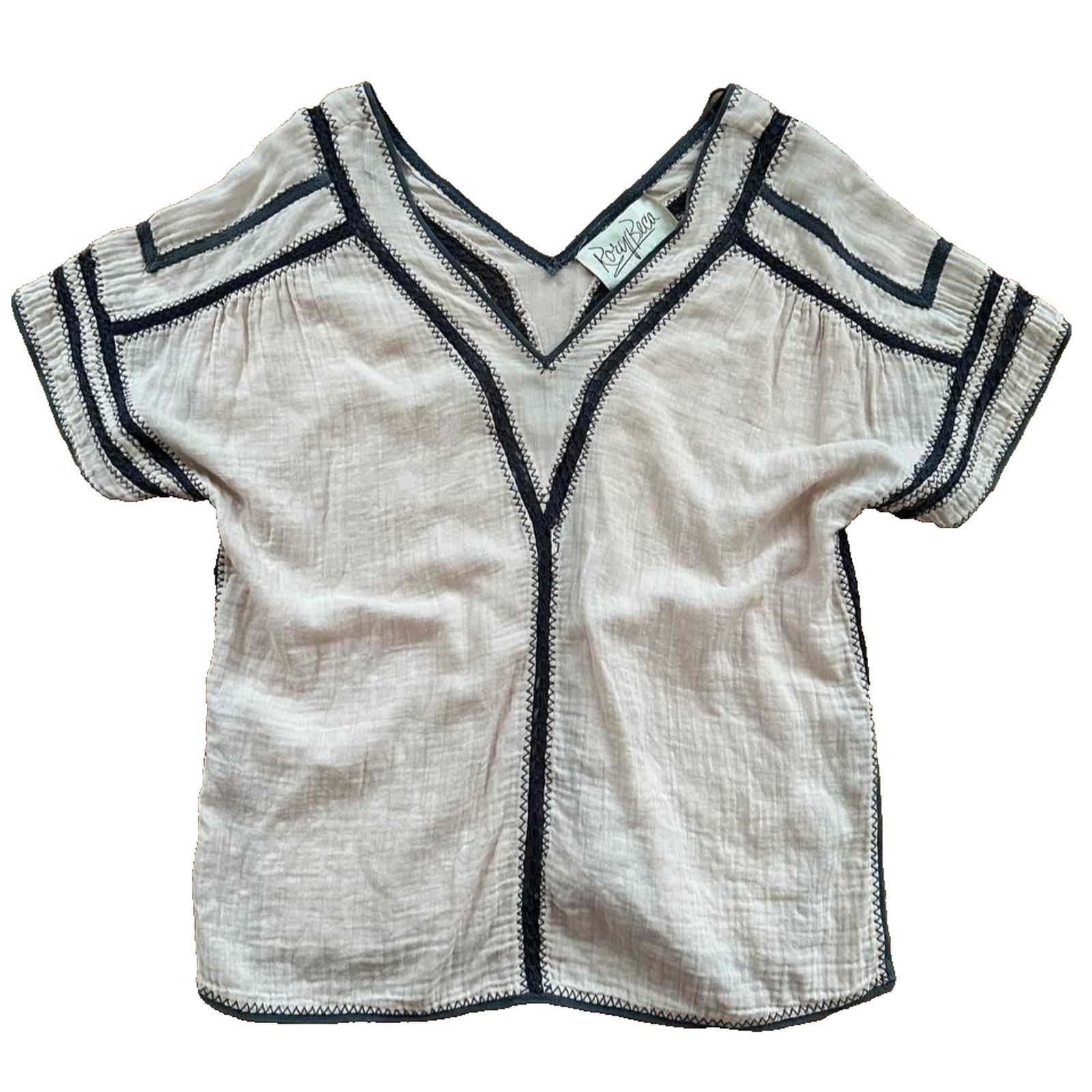 Big John Rory Beca White Top 100% Cotton Size Small A000985 Size S / US 4 / IT 40 - 1 Thumbnail