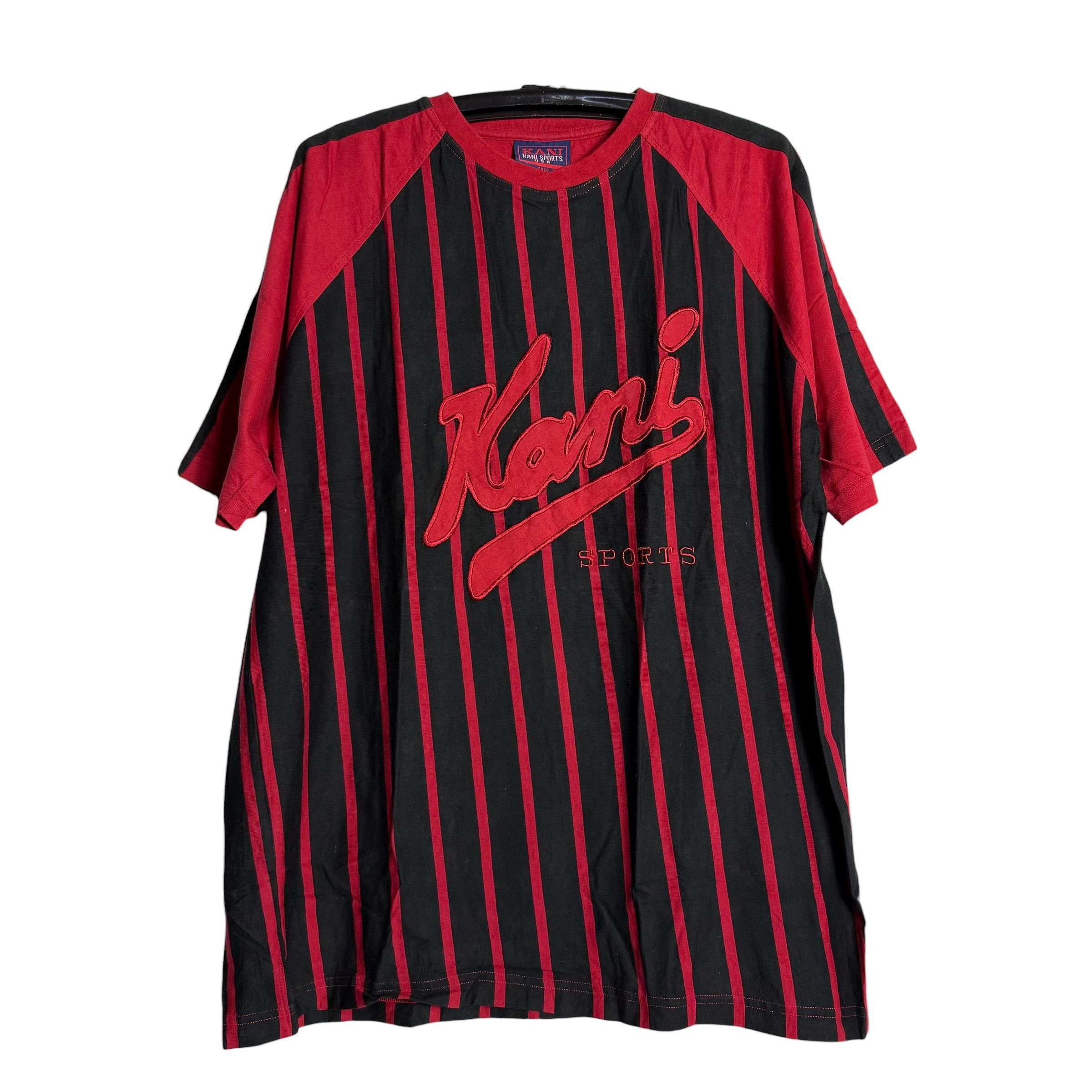 Karl Kani 🔥RARE🔥Vintage Karl Kani Sports Stripes Embroidery T-shirt Size US XL / EU 56 / 4 - 1 Thumbnail