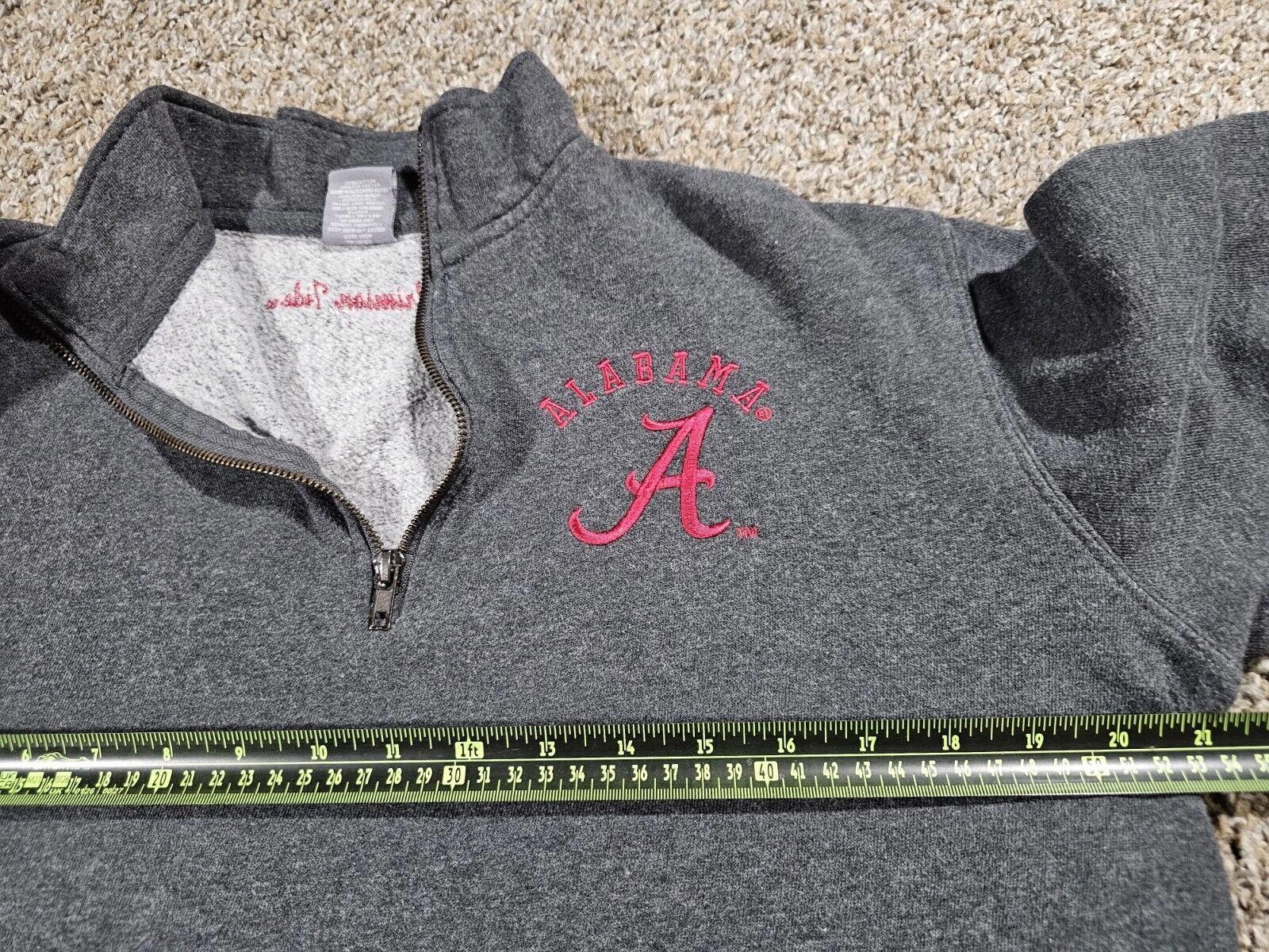 Designer Alabama Crimson Tide Gray Pullover 1/4Zip Stadium Athletic M Size ONE SIZE - 6 Thumbnail