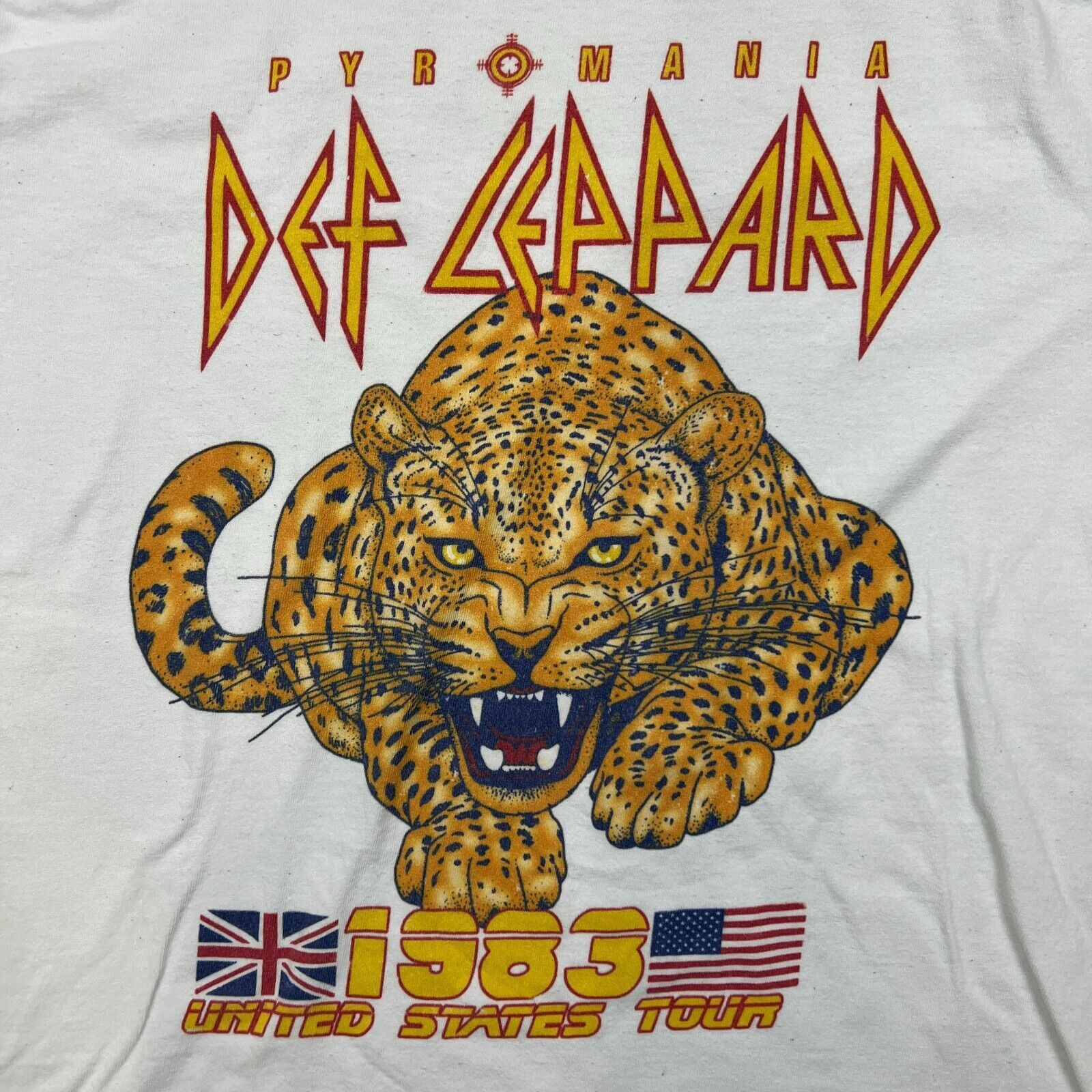 Band Tees × Def Leppard × Vintage 2021 Def Leppard T Shirt Medium 1983 United States Tour Tee Size US M / EU 48-50 / 2 - 2 Thumbnail