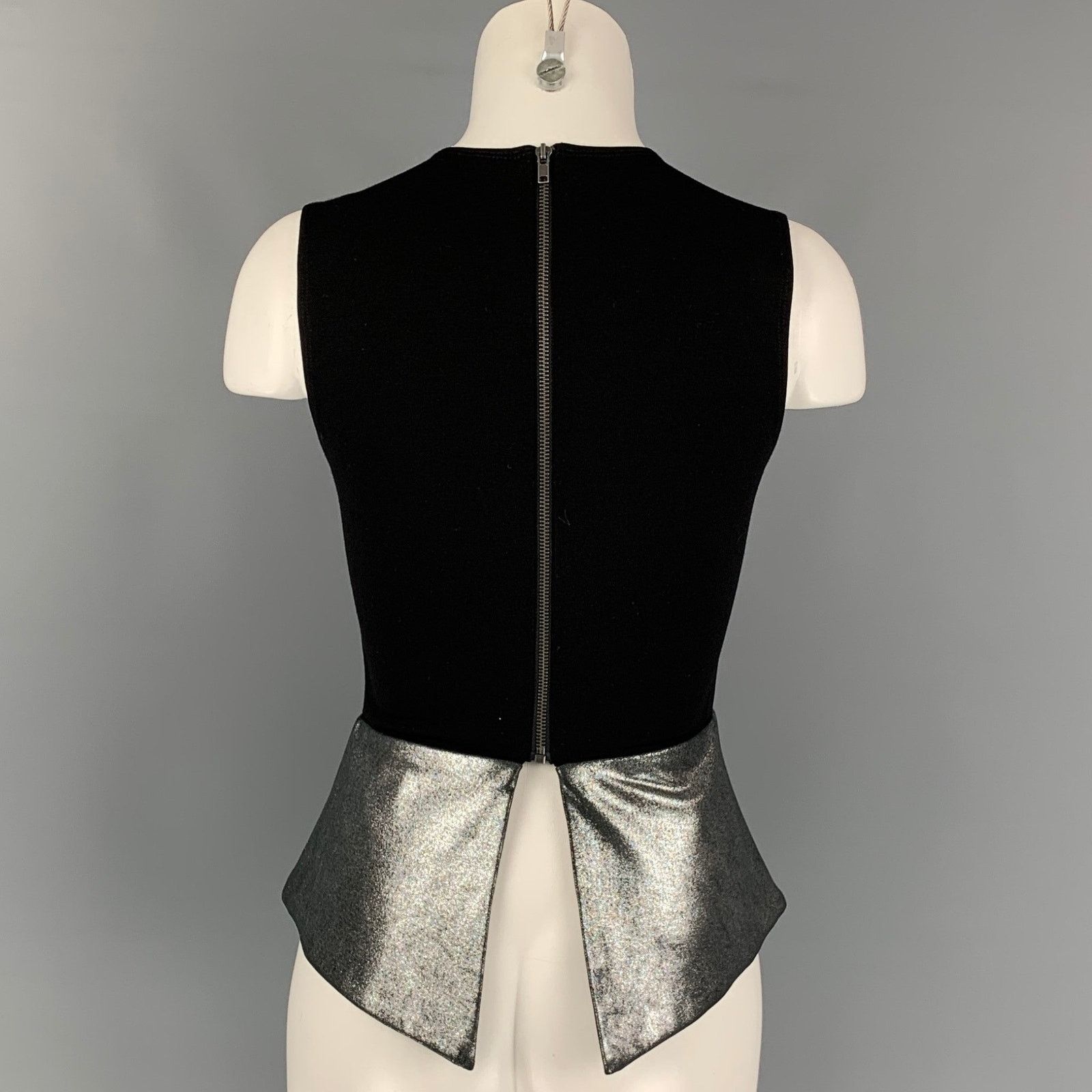 Other MASON x BARNEY'S NEW YORK 0 Two Tone Lambskin Casual Top Size XS / US 0-2 / IT 36-38 - 3 Thumbnail