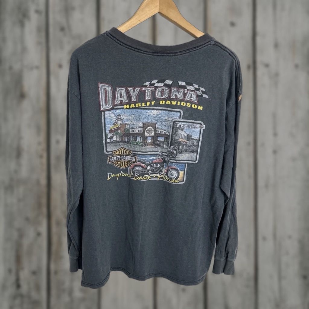 VINTAGE Harley-Davidson Long Sleeve T-Shirt 90s Daytona Beach