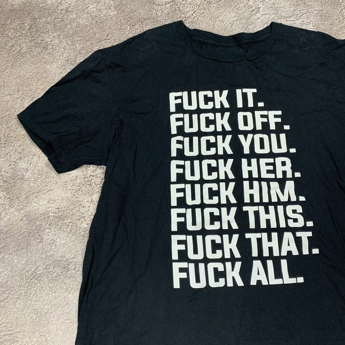 Vintage Vintage Y2K Graphic Tee Slogan Print Streetwear Punk Slim L Size US L / EU 52-54 / 3 - 3 Thumbnail