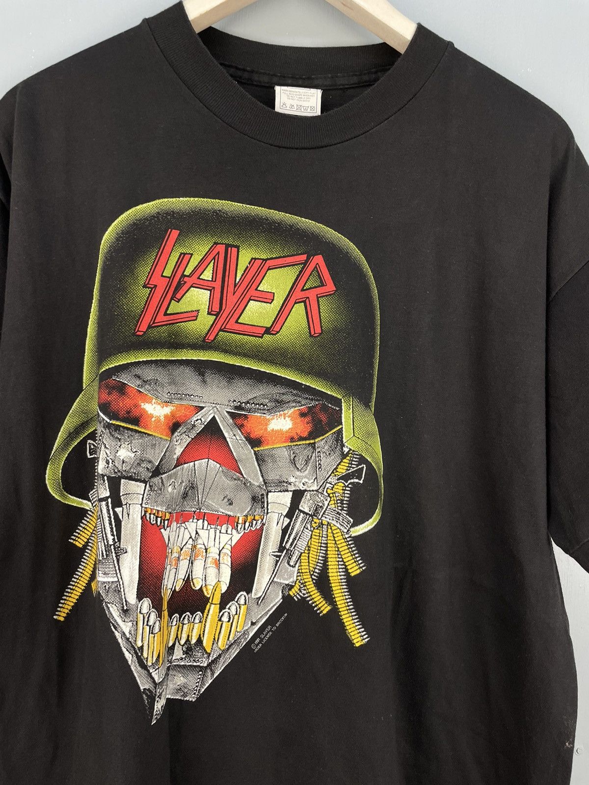 Band Tees Vintage 90s Slayer thrash metal band t shirt Size US L / EU 52-54 / 3 - 3 Thumbnail