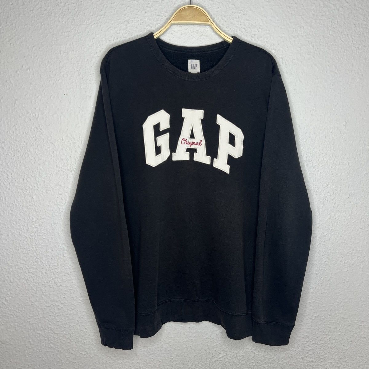 Gap Gap Vintage Sweatshirt Black Big Logo Spellout Retro Y2K Size US L / EU 52-54 / 3 - 1 Thumbnail