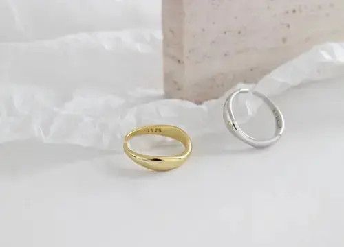 Other Gold Color Irregular Wave Adjustable Ring Size ONE SIZE - 1 Thumbnail
