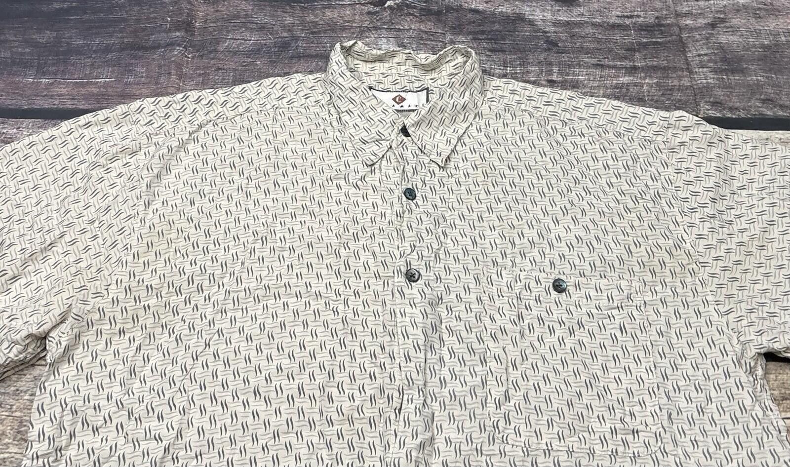 Other 90s Chiamare Shirt Mens Large Silk Geometric Short Sleeve Size US L / EU 52-54 / 3 - 4 Thumbnail