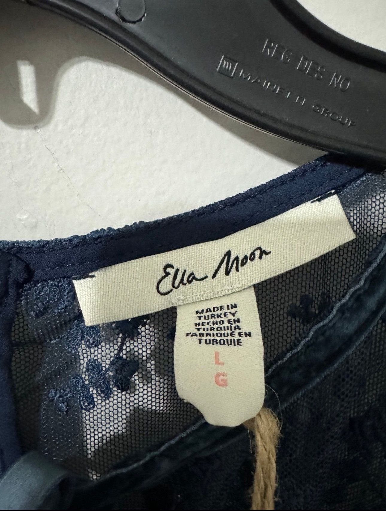 Other Ella Moon Navy Blue Floral Lace Dress Size L Size L / US 10 / IT 46 - 5 Thumbnail