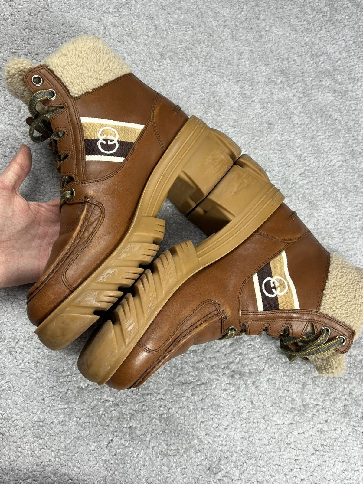 Gucci Gucci Brown “Interlocking G” Ankle Boots Size 41 Size US 7 / EU 40 - 4 Thumbnail