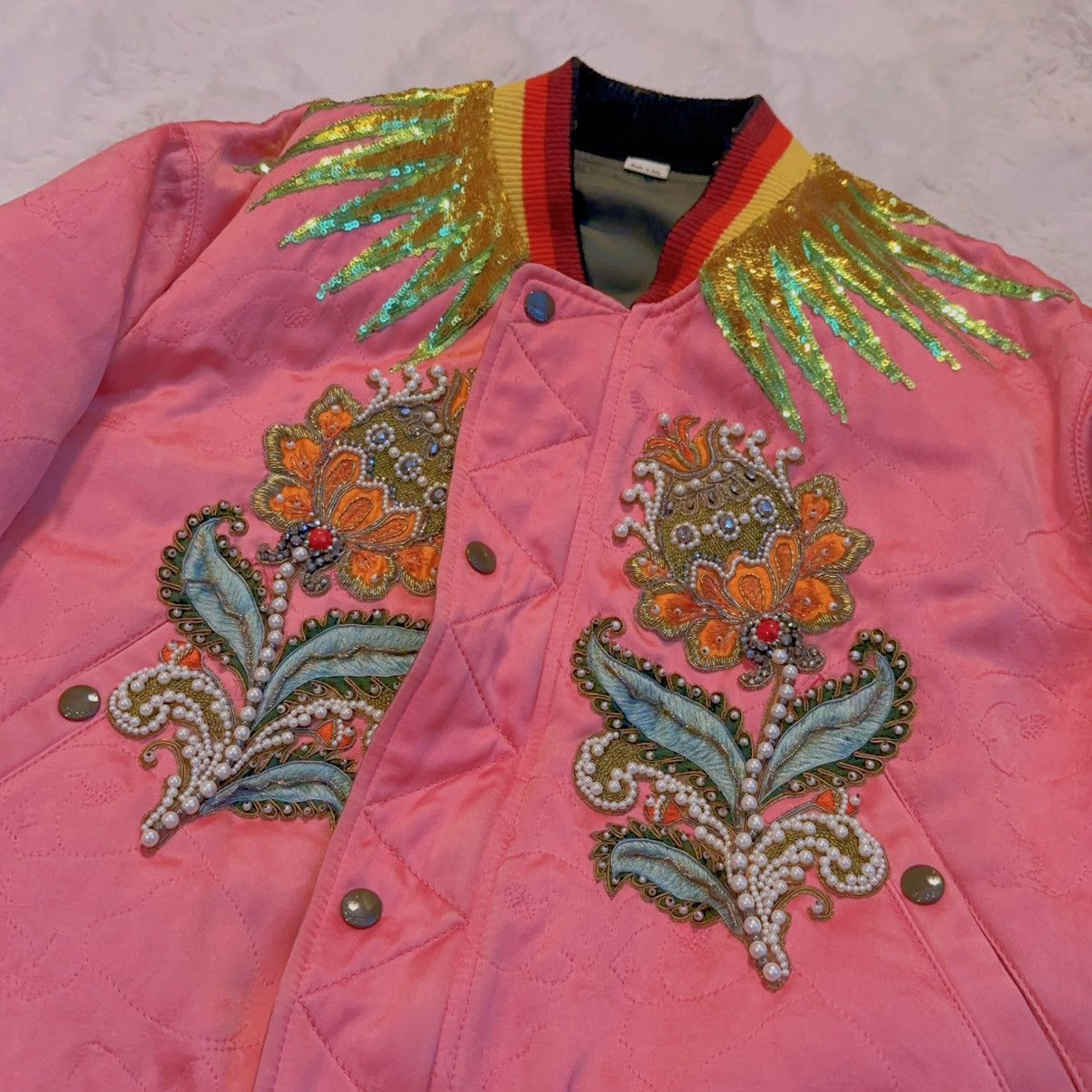 Gucci GUCCI Embroidered and Embellished Letterman jacket Size US M / EU 48-50 / 2 - 5 Thumbnail