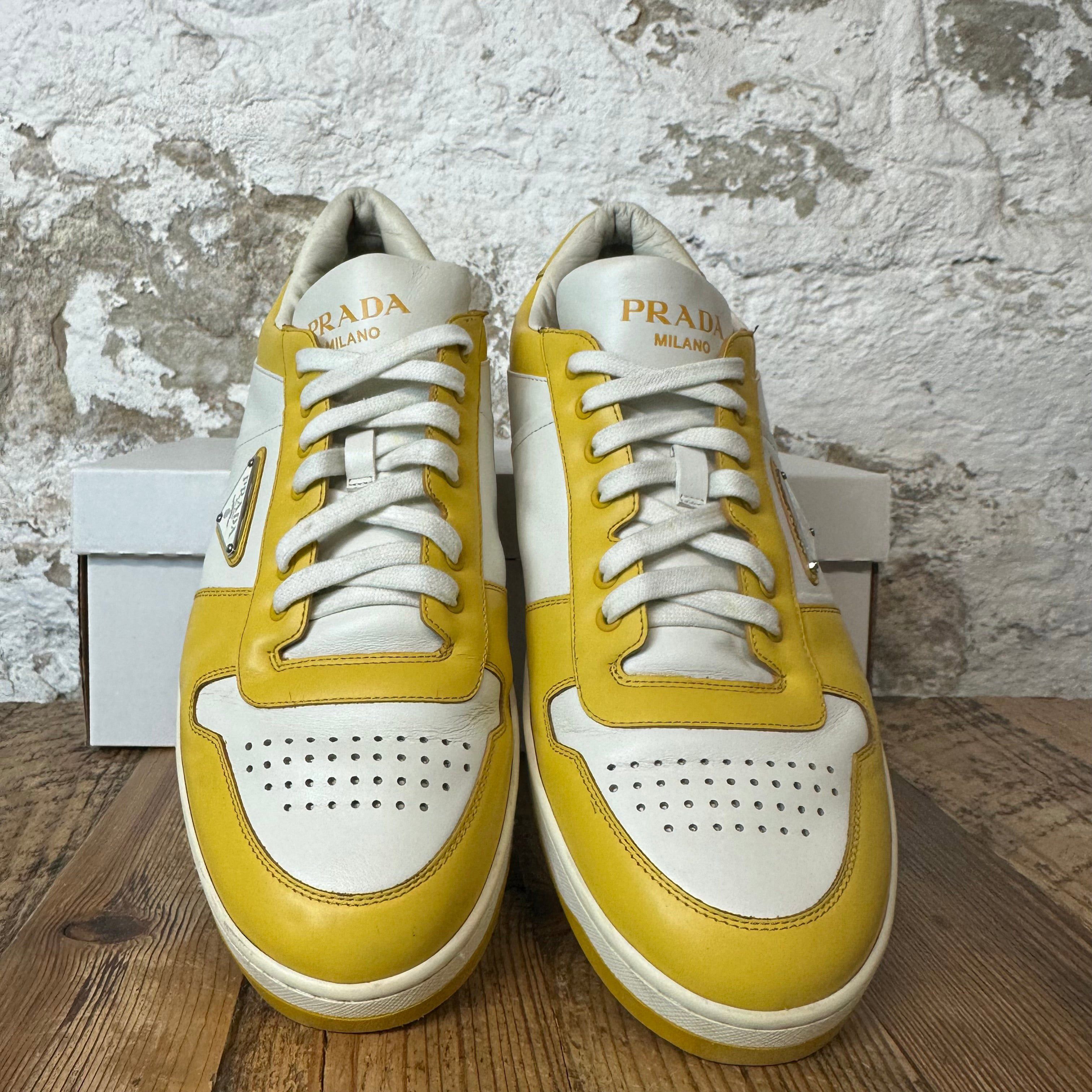 Prada Prada Downtown Leather Yellow White Sneaker Sz 10 Size US 10 / EU 43 - 3 Thumbnail