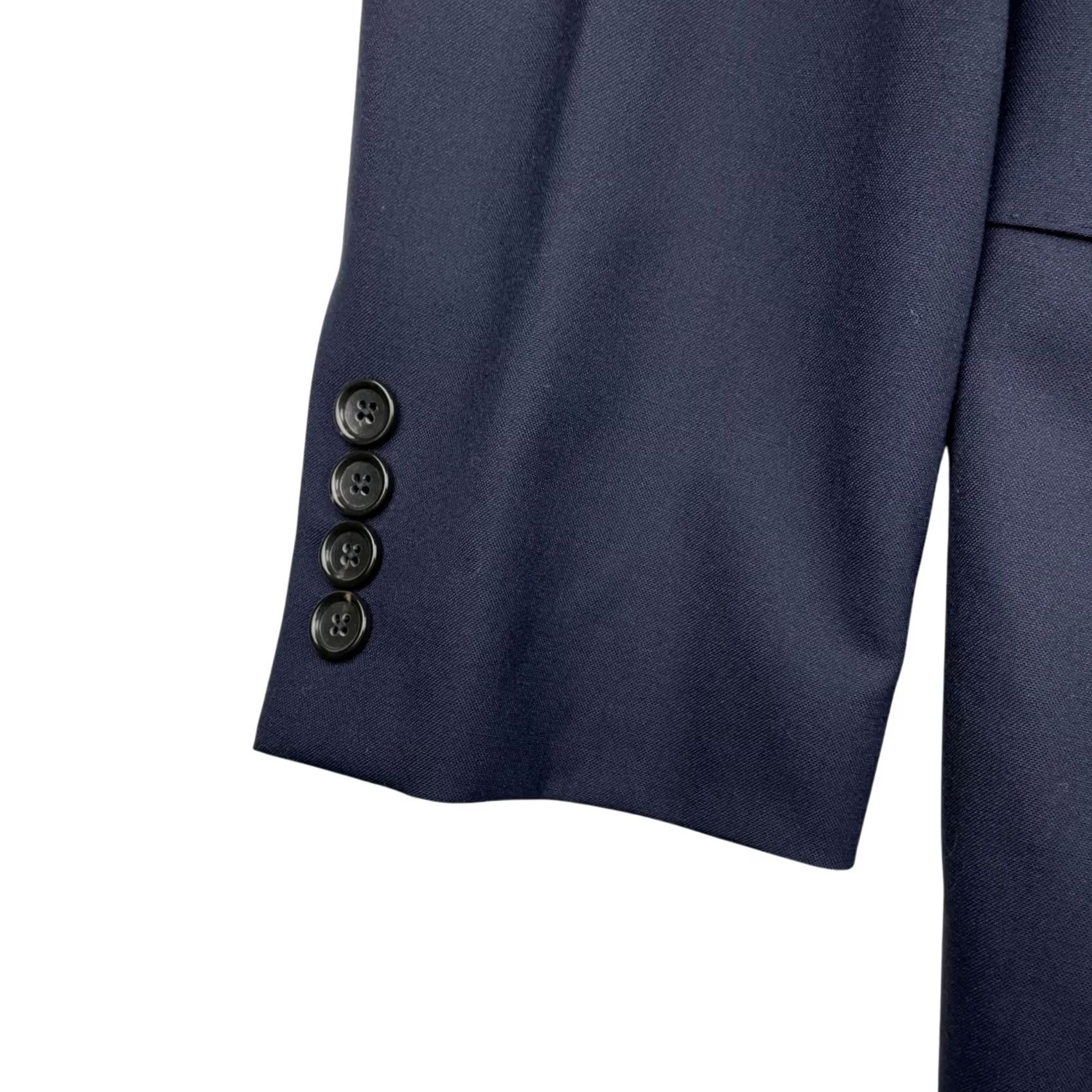 J.Crew J.CREW x Loro Piana Men’s Ludlow Blazer Navy 100% Wool Slim Fit 2-Button Long Jacket 42L Mens Size 42R - 4 Thumbnail