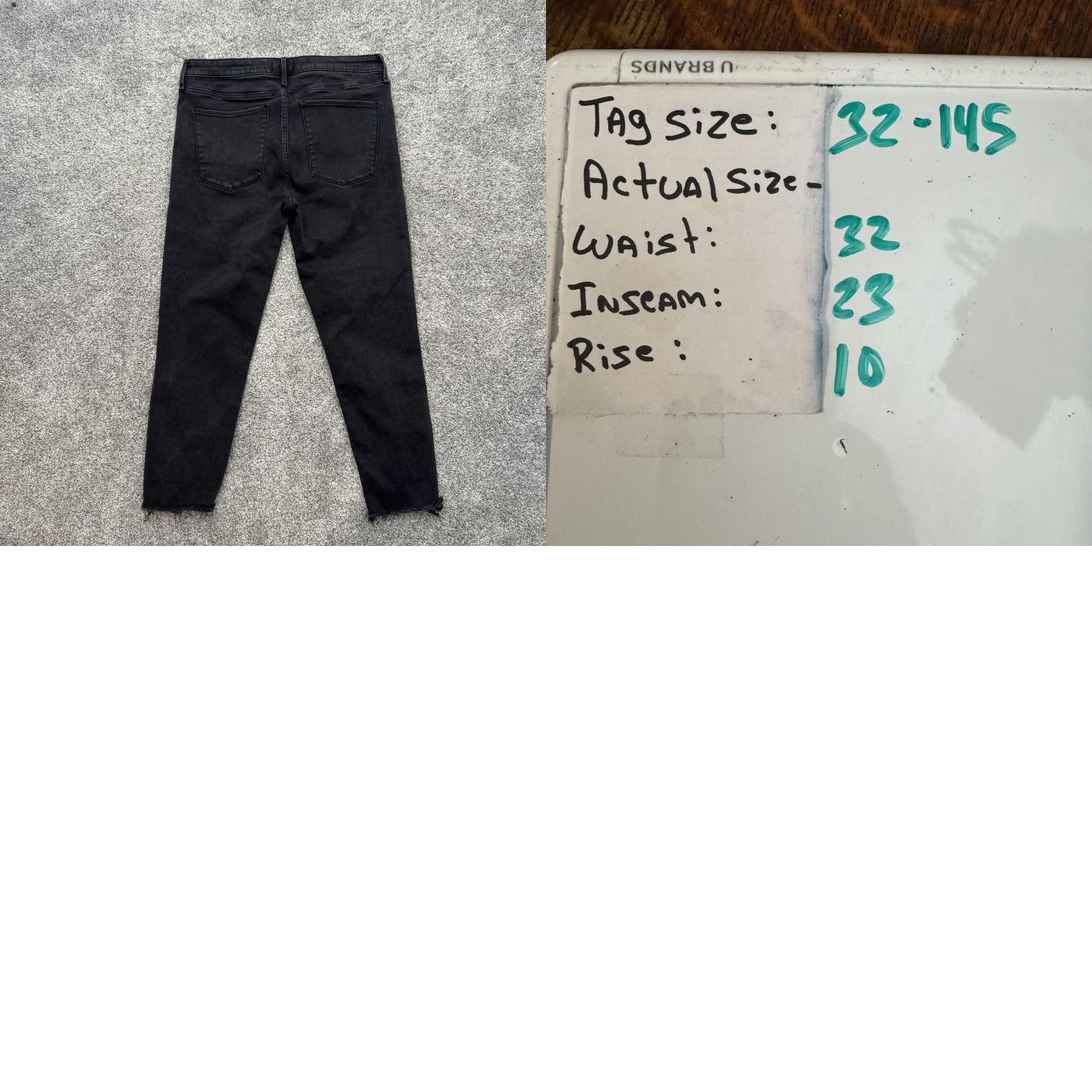 Abercrombie & Fitch Abercrombie & Fitch Jeans Womens 32 14S Black High Rise Button Fly Ankle Raw Hem Slim Skinny Size 24" / US 00 / IT 34 - 9 Thumbnail