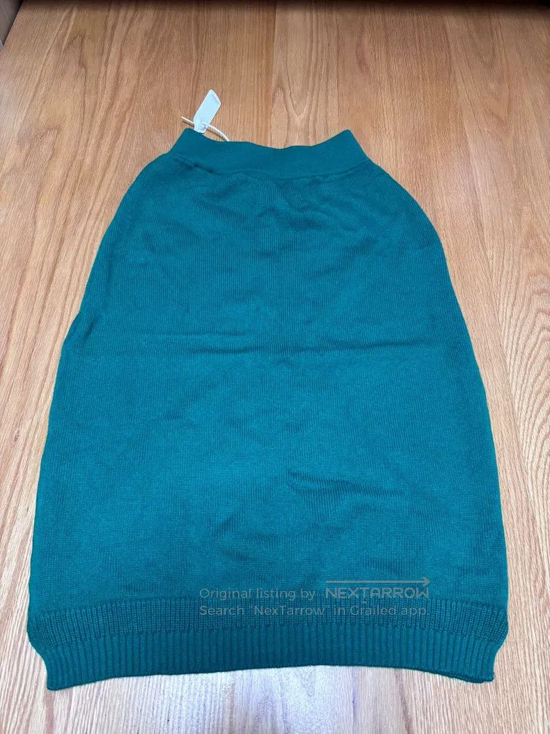 Hermes Hermes Peacock green knitted skirt, 100% cashmere fabric Size 25" / US 0 / IT 36 - 2 Thumbnail