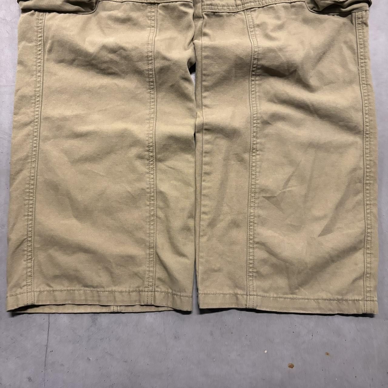 Japanese Brand × Vintage Crazy Vintage Y2K/2000s Super Baggy Khaki Cargo Pants! Size US 32 / EU 48 - 3 Thumbnail