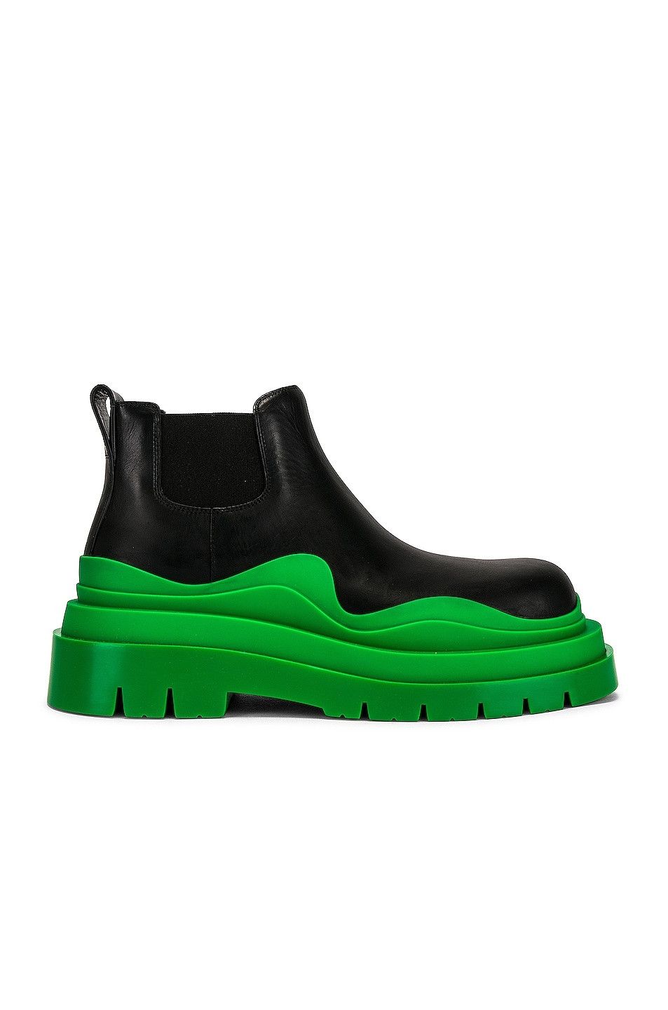 Bottega Veneta o1s1rm1025 Tire Chelsea Ankle Boots in Black Size US 6 / IT 36 - 1 Thumbnail