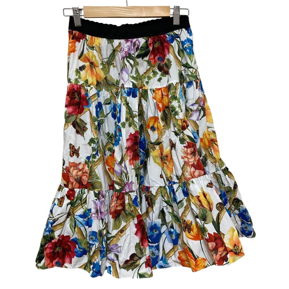 Dolce & Gabbana Dolce & Gabbana Dolce&Gabbana Flower Insect Pattern Long Skirt Others Skirts DUTY FREE for USA Size ONE SIZE - 1 Thumbnail