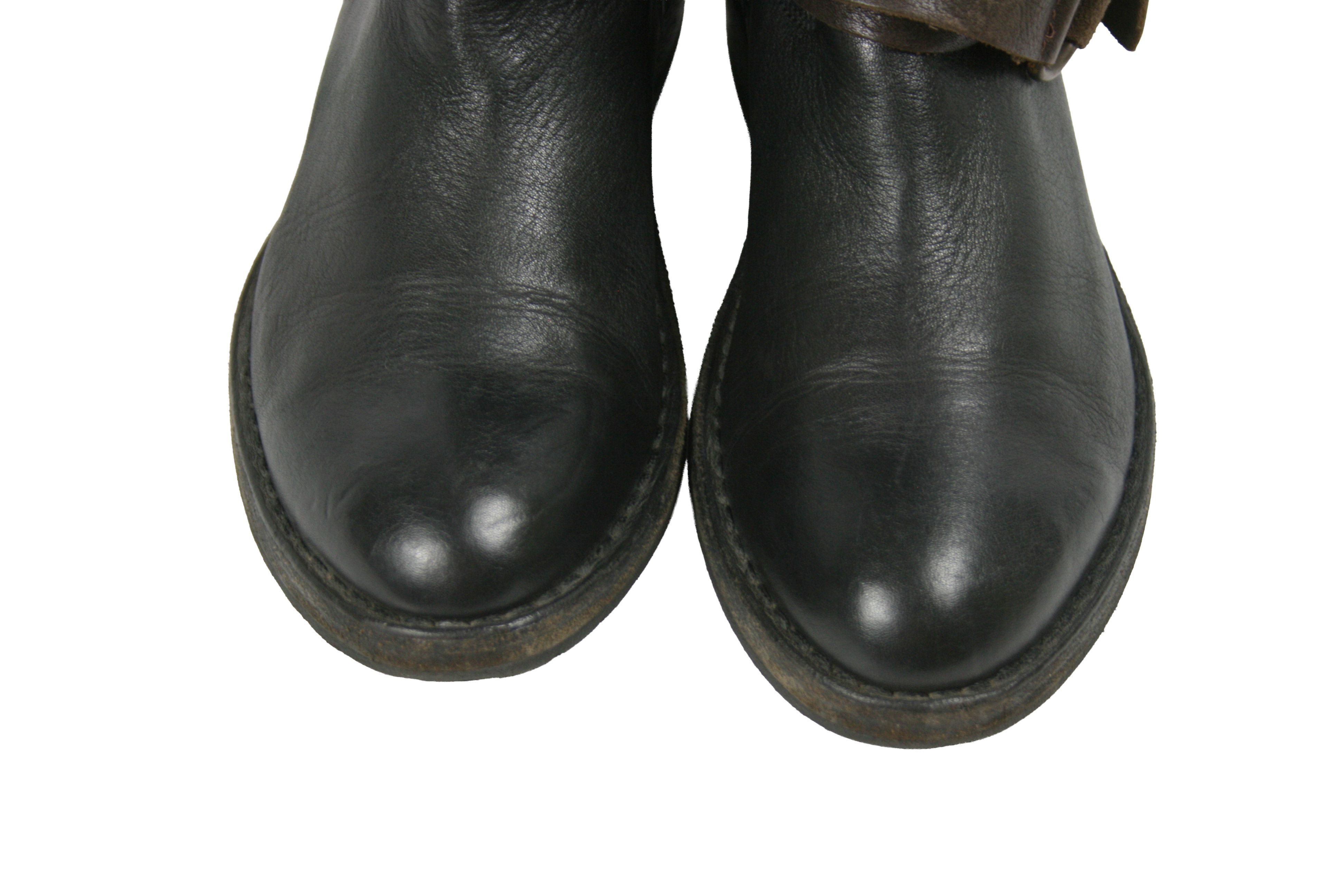 MoMA Avant Garde Biker Straps Leather Ankle Boots Size US 8 / IT 38 - 5 Thumbnail