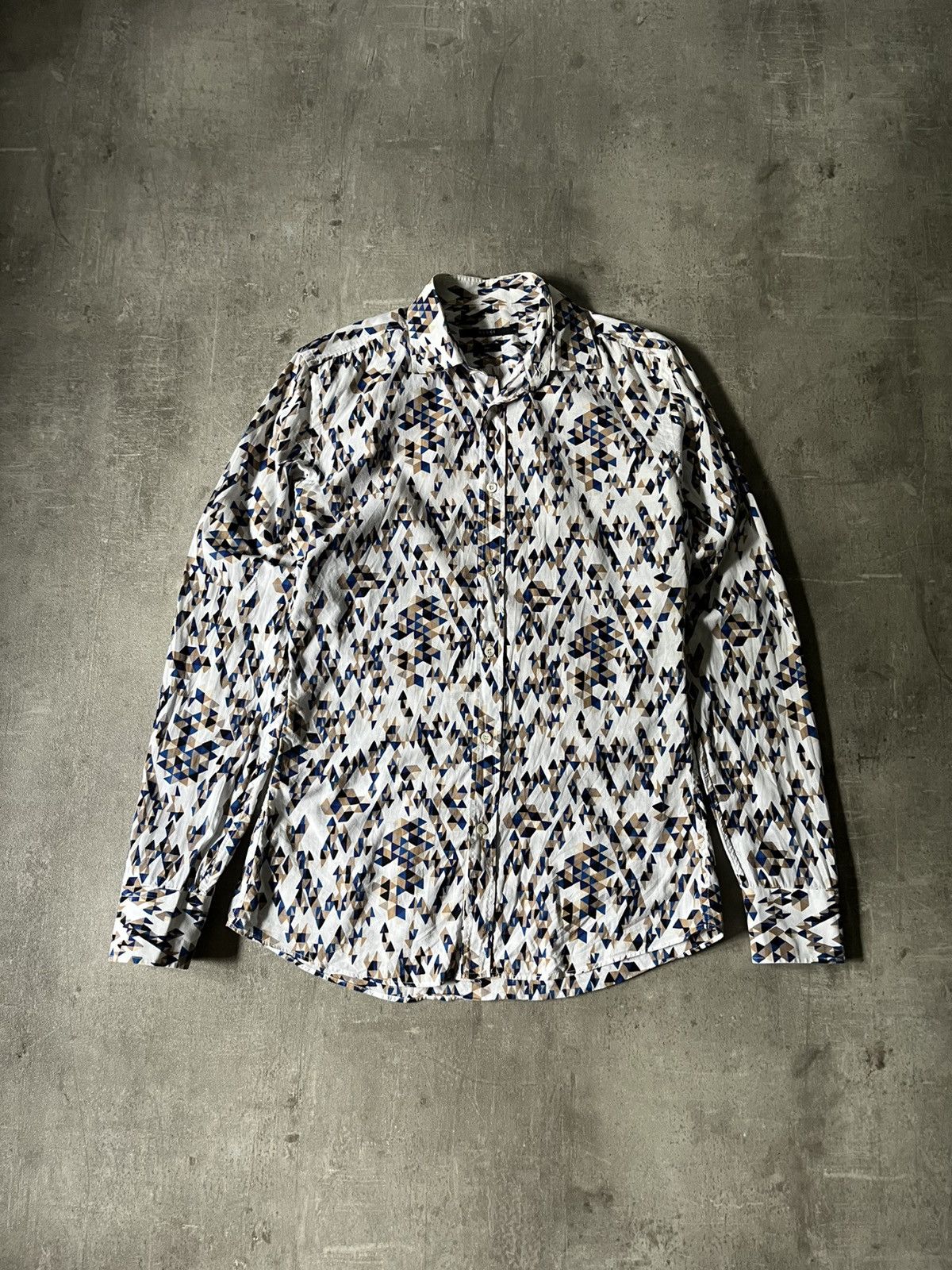 Gucci patterned cotton button up shirt multicolor