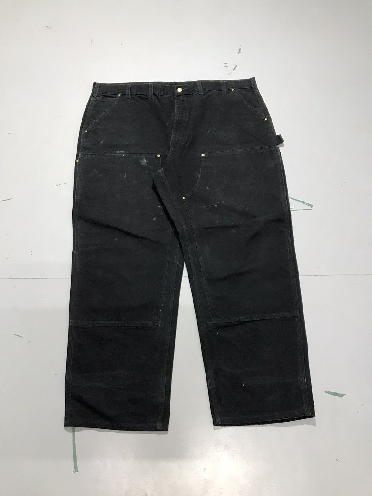 Carhartt Vintage Carhartt double knee damaged workwear denim 46x30 Size US 44 / EU 60 - 1 Thumbnail