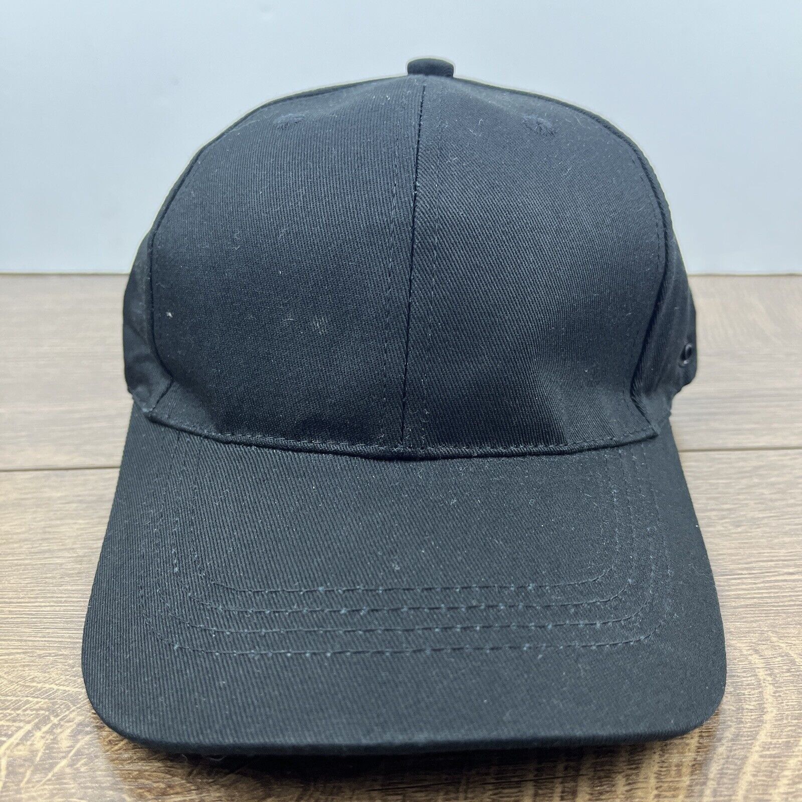 Other Plain Black Baseball Hat Blank Black Hat Adjustable Adult Si Size ONE SIZE - 3 Thumbnail