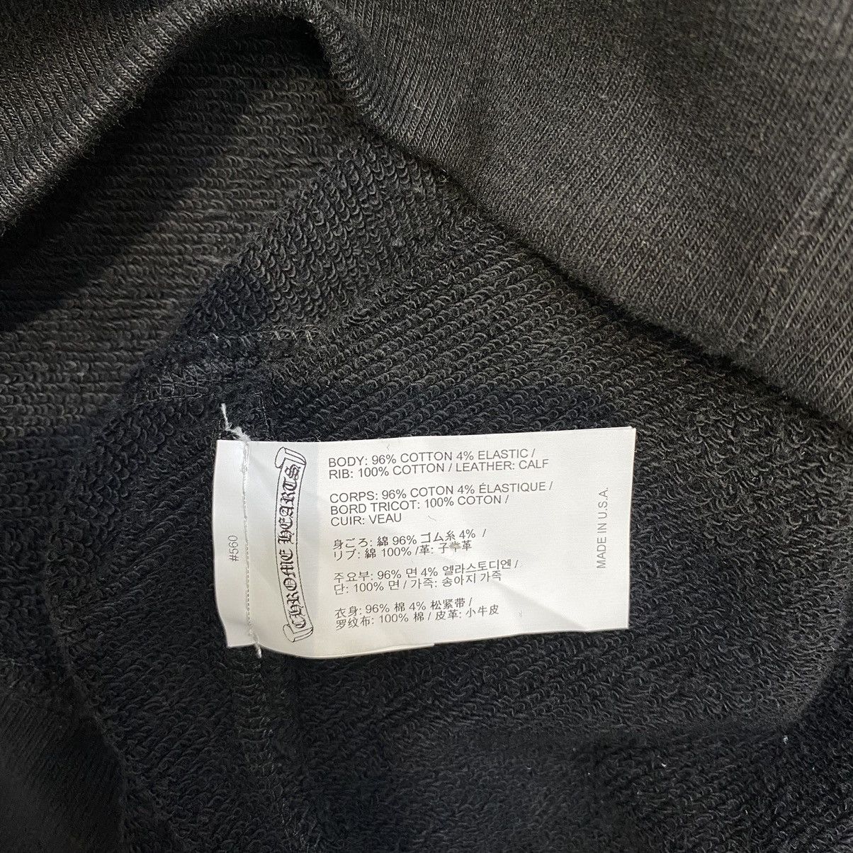 Chrome Hearts CHROME HEARTS Black Leather Plus Patchwork Terry Hoodie Zip Size US S / EU 44-46 / 1 - 7 Thumbnail