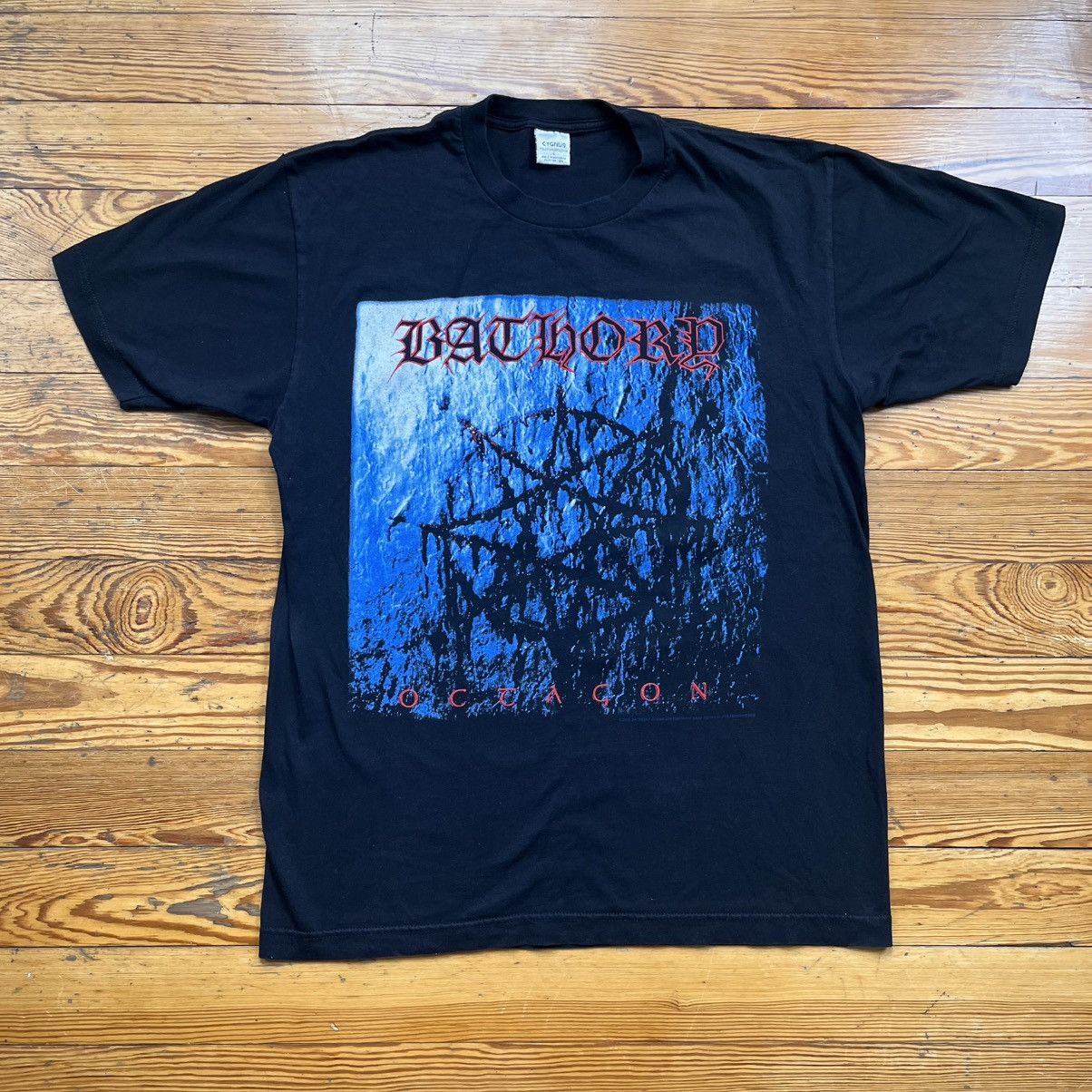 Vintage Vintage Bathory Octagon Black Death Metal Band OG Tour Shirt Size US L / EU 52-54 / 3 - 1 Thumbnail