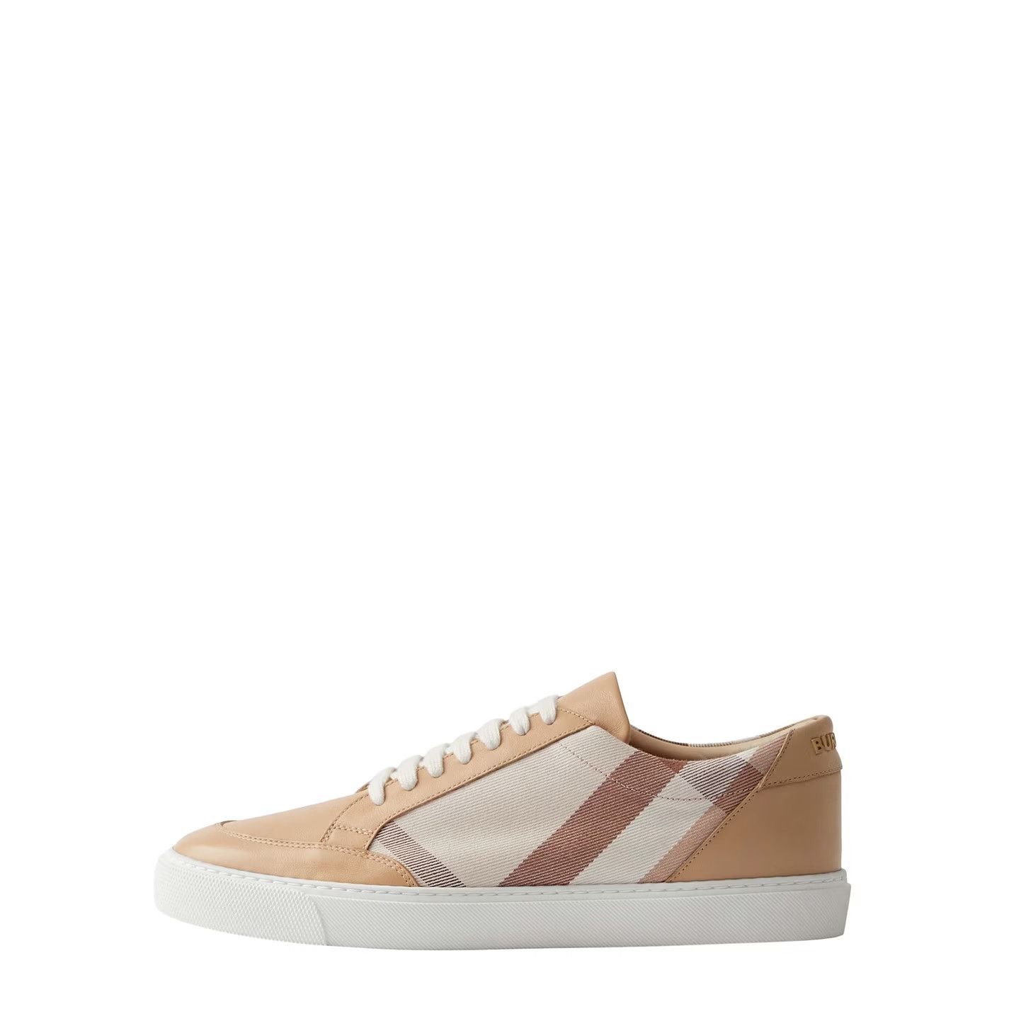 Burberry Burberry Salmond Check Sneakers Beige Women's US 7 EU 37 Size US 7 / IT 37 - 2 Thumbnail