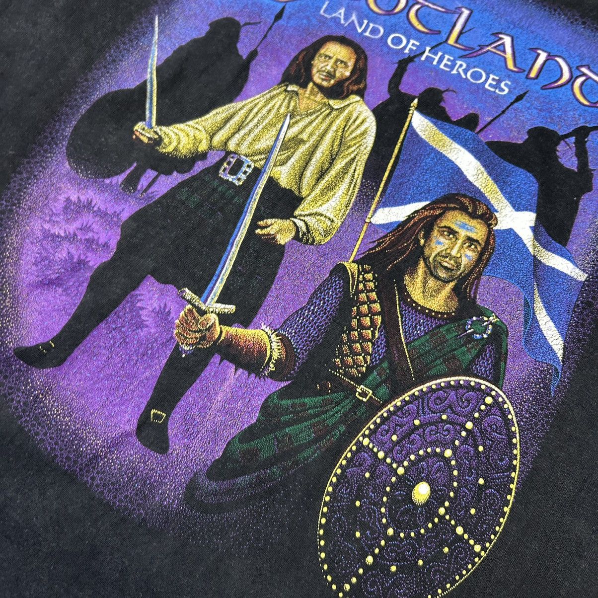 Vintage Vintage Scotland Land Of Heroes 90’s Graphic Tee Size US M / EU 48-50 / 2 - 4 Thumbnail