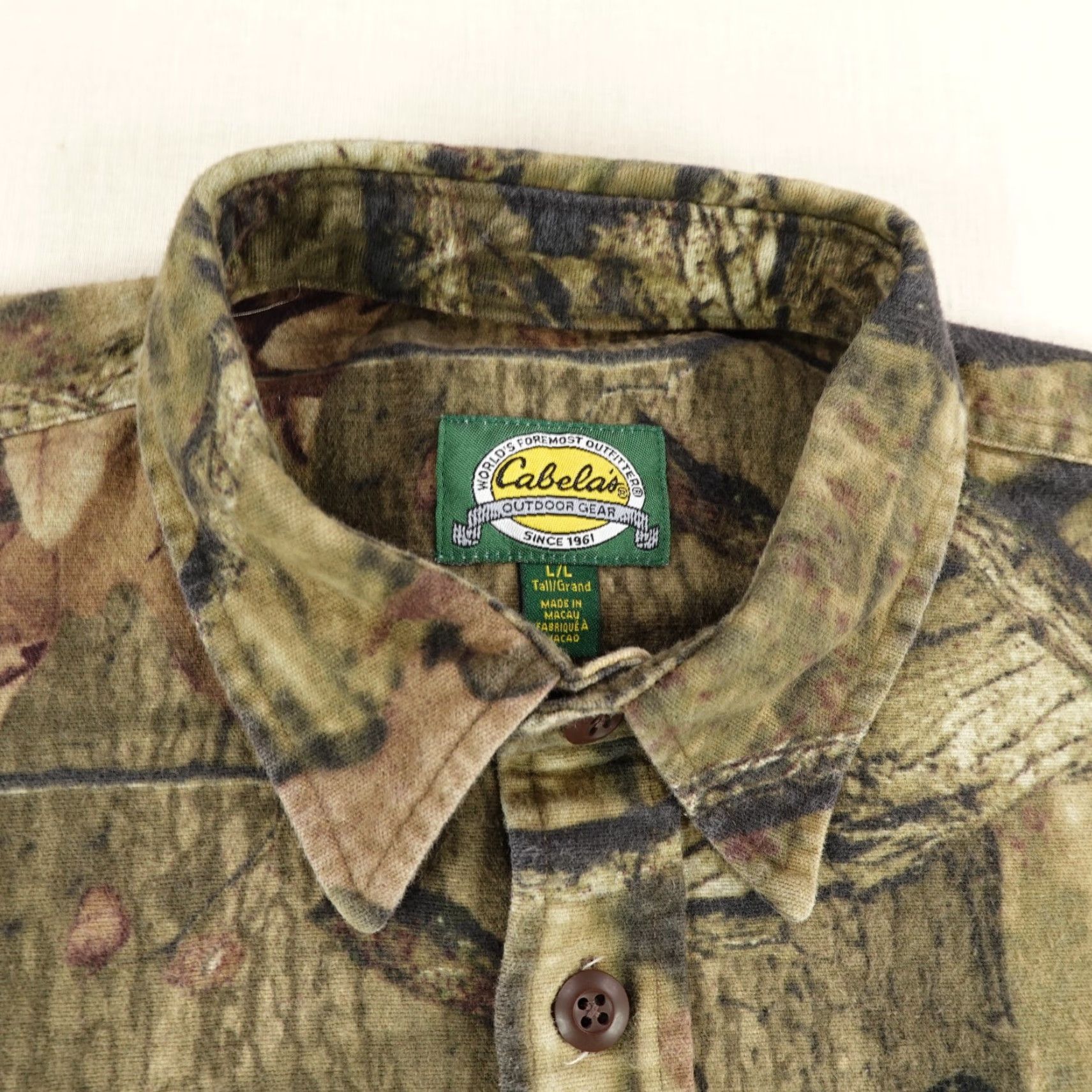 Vintage VINTAGE Cabela's Brown Camo Button-Up Shirt Mens Large Long Sleeve Twill Hunting Casual Size US L / EU 52-54 / 3 - 2 Thumbnail